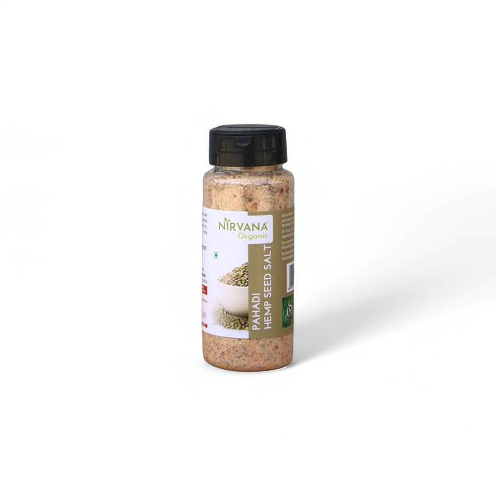 Pahadi Bhang Dana Namak-Himalayan Hemp Seed Salt | Hand Made by Traditional Stone Grinding | Supports Healthy Heart | (150gms)