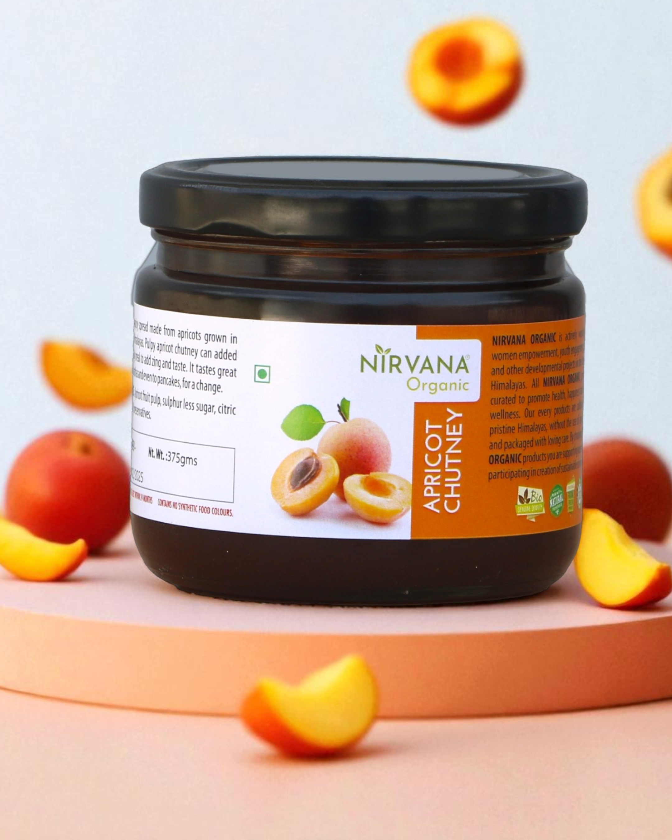Apricot Chutney-Sweet & Tangy Himalayan Apricot Spread-Free from Synthetic Food Color (375gms)