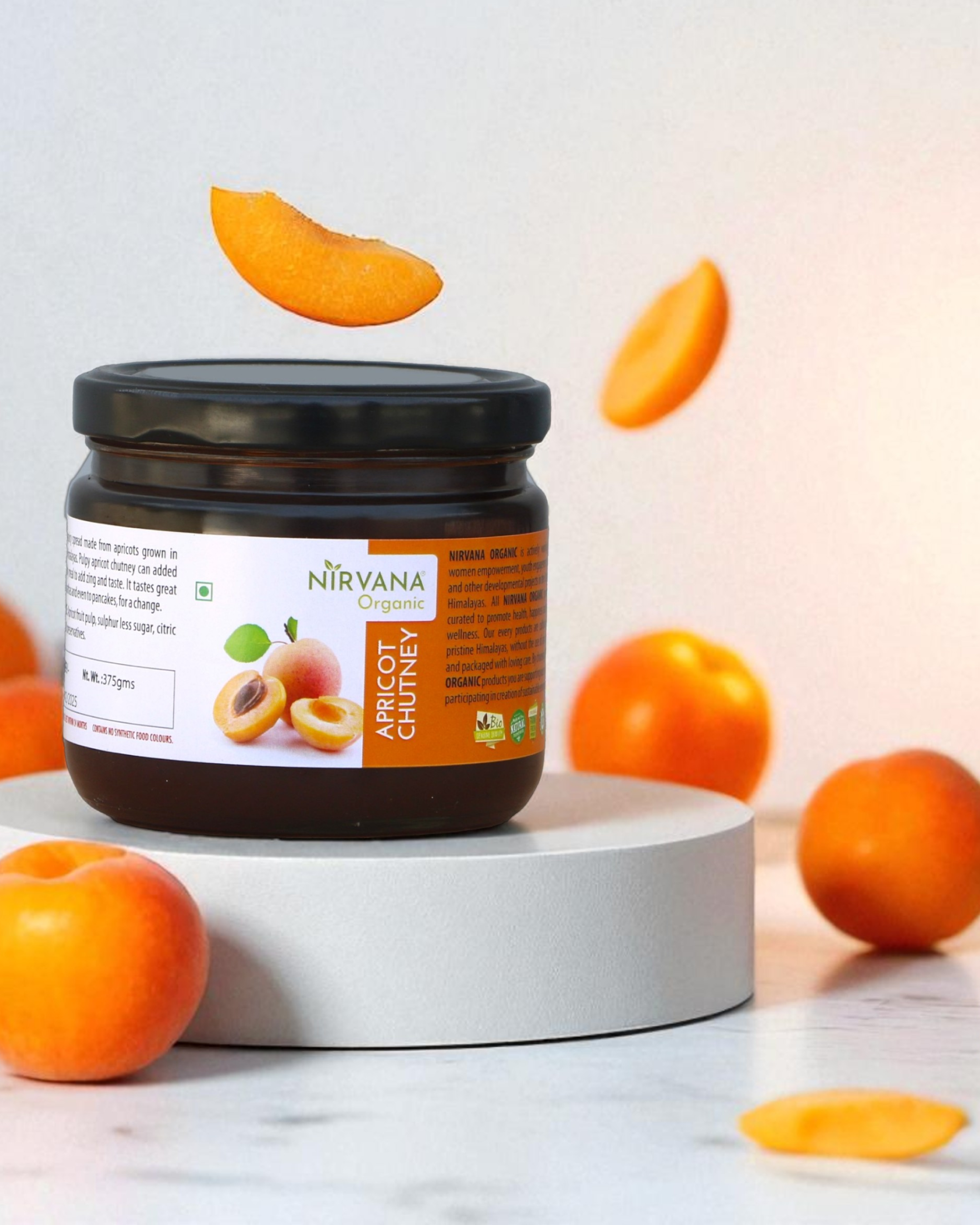 Apricot Chutney-Sweet & Tangy Himalayan Apricot Spread-Free from Synthetic Food Color (375gms)