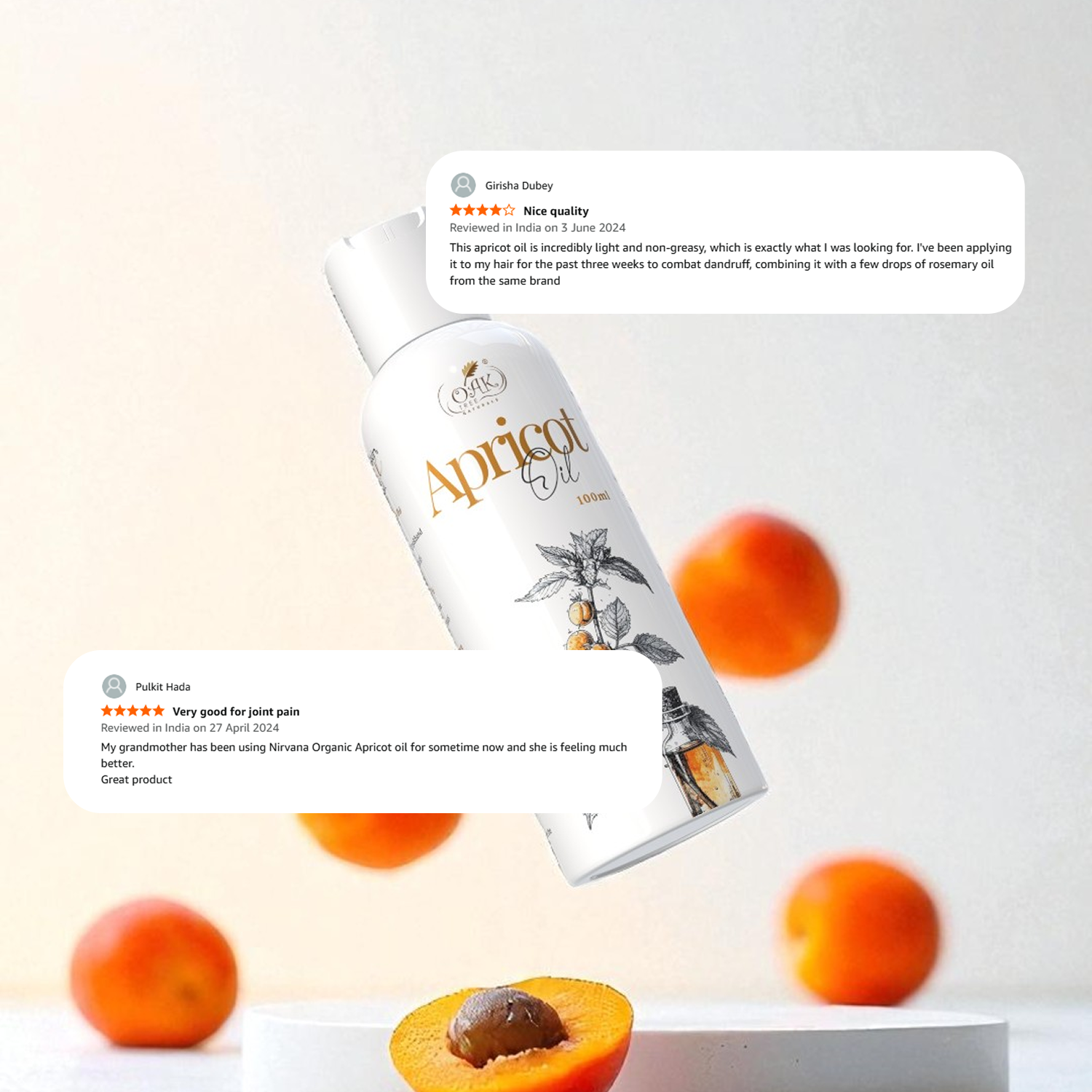 Apricot Oil for Radiant Skin rich in Vitamin C & E (100ml)