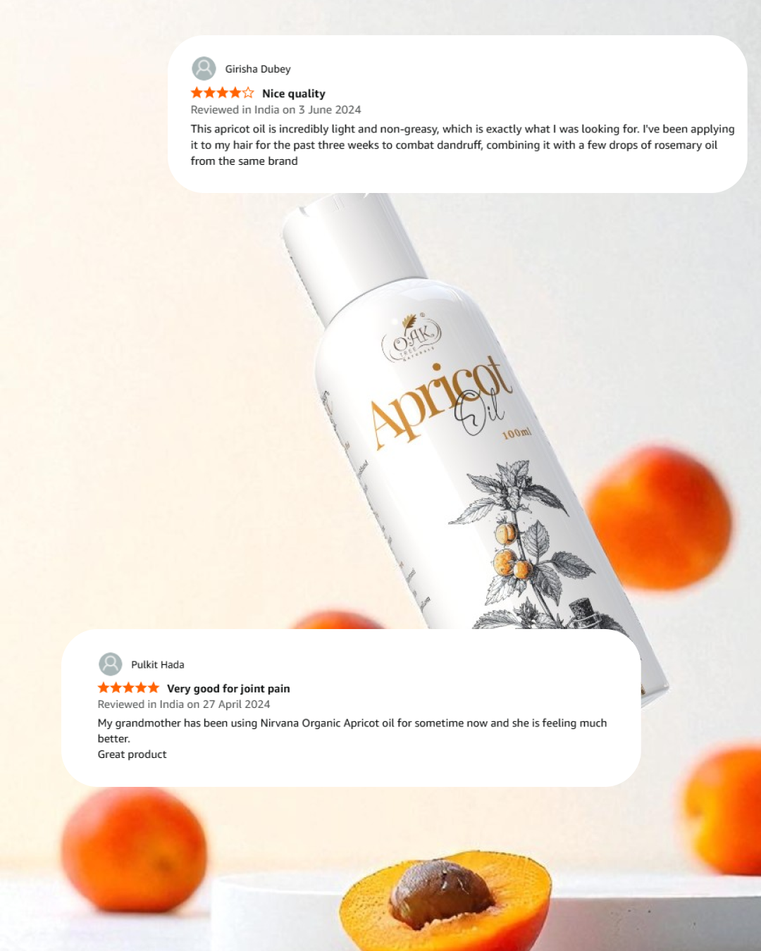 Apricot Seed Oil for Skin: Natural Hydration and Glow(100ml)