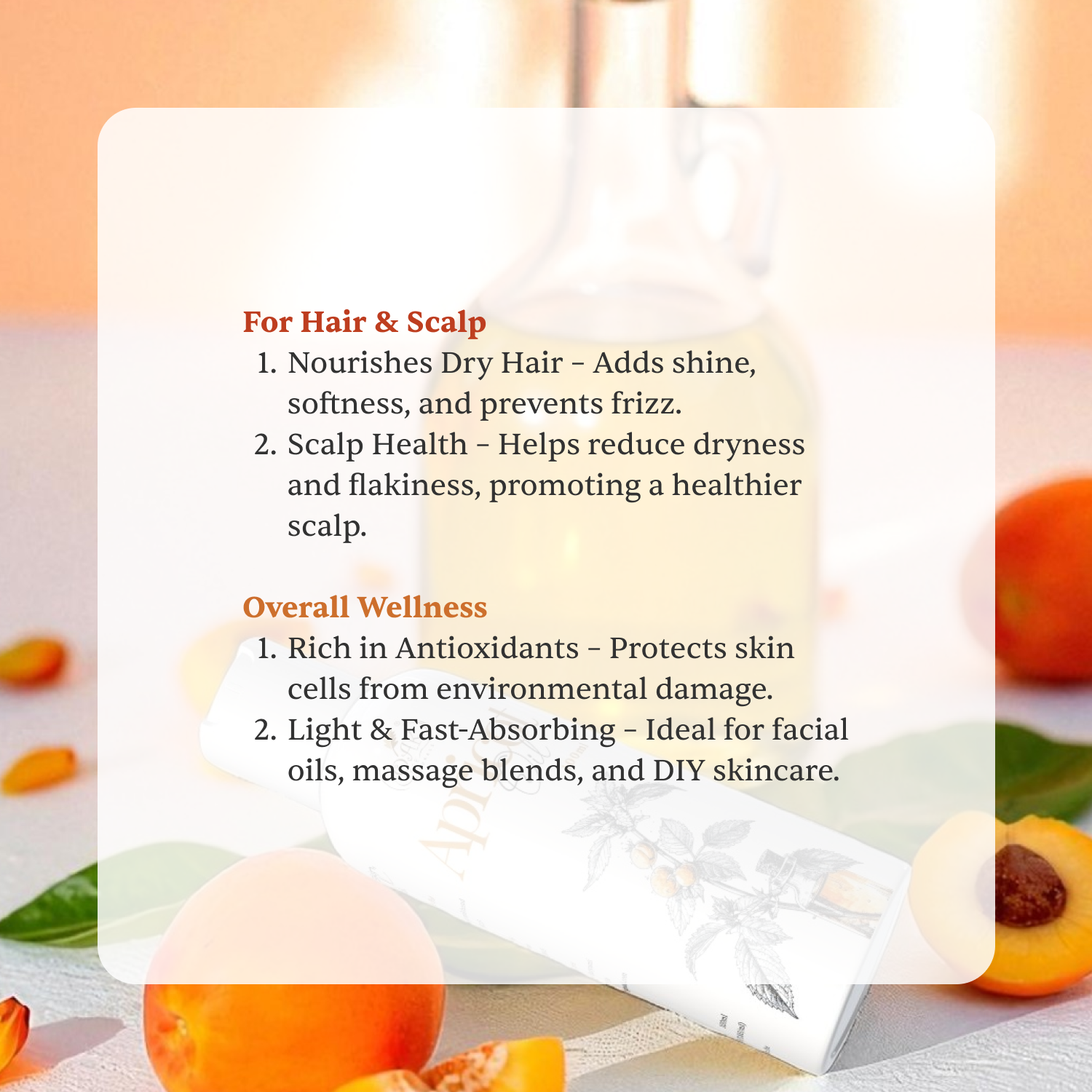 Apricot Oil for Radiant Skin rich in Vitamin C & E (100ml)