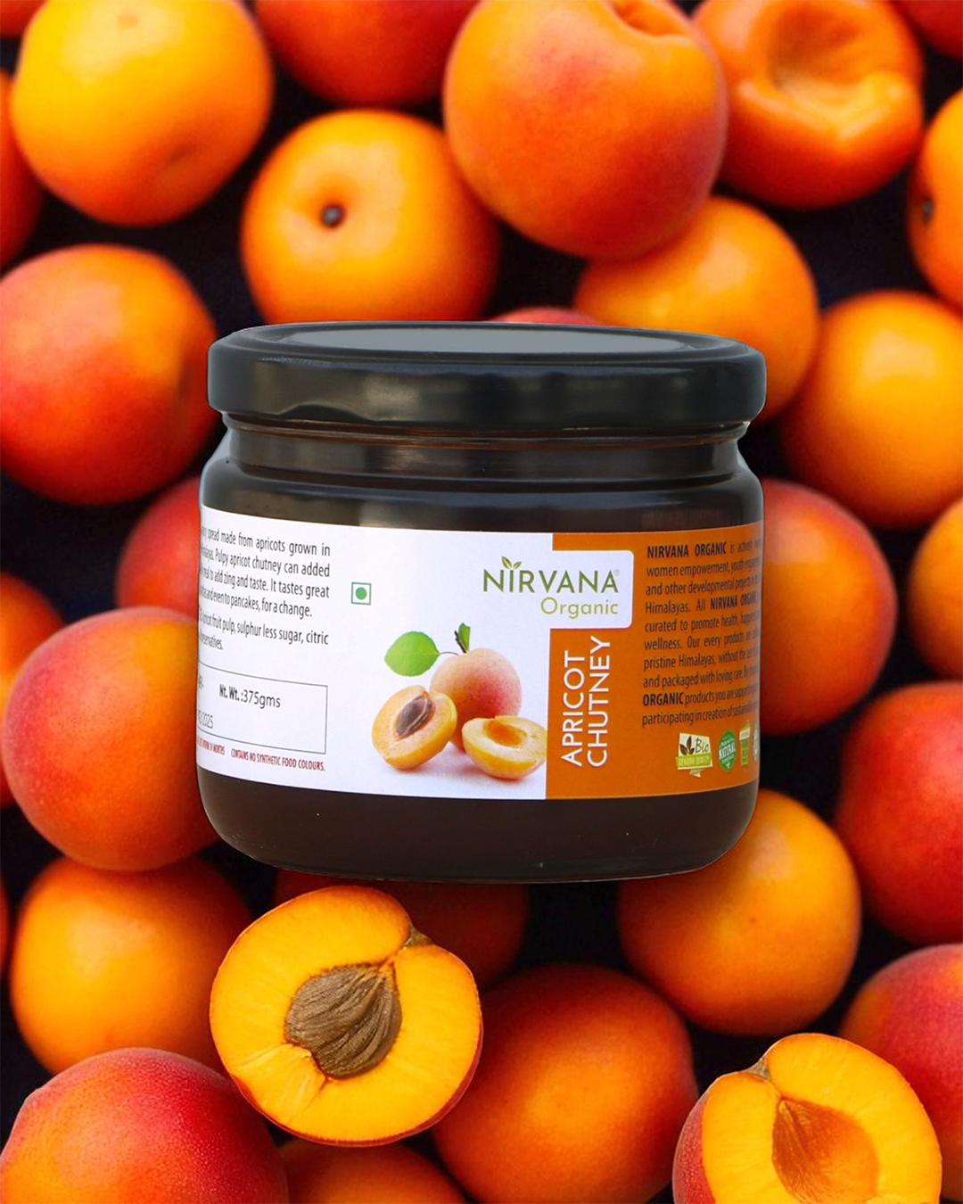 Apricot Chutney-Sweet & Tangy Himalayan Apricot Spread-Free from Synthetic Food Color (375gms)