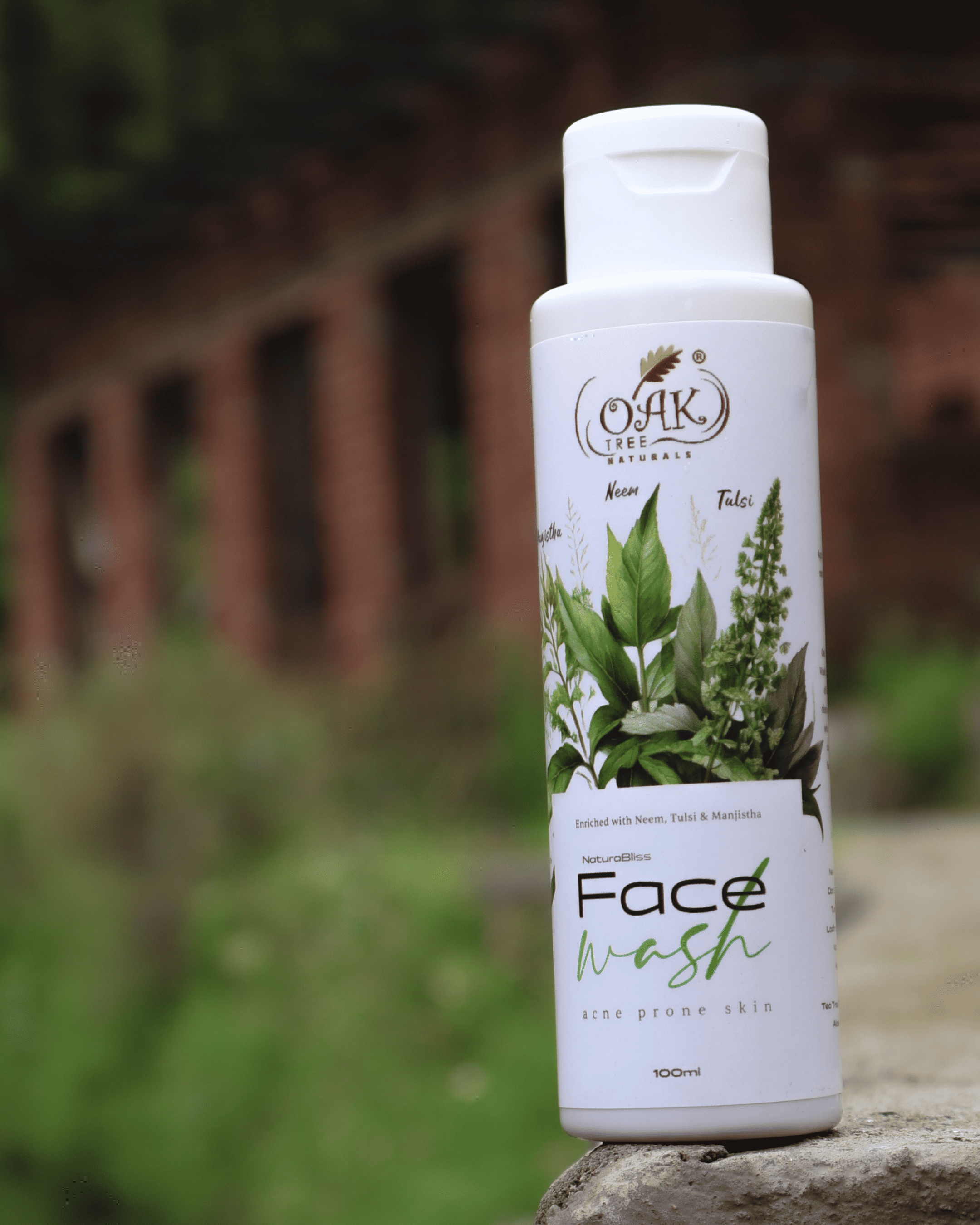 Natural Acne Face Wash for Oily Skin | Neem & Tulsi Anti-Pimple Cleanser | 100ml