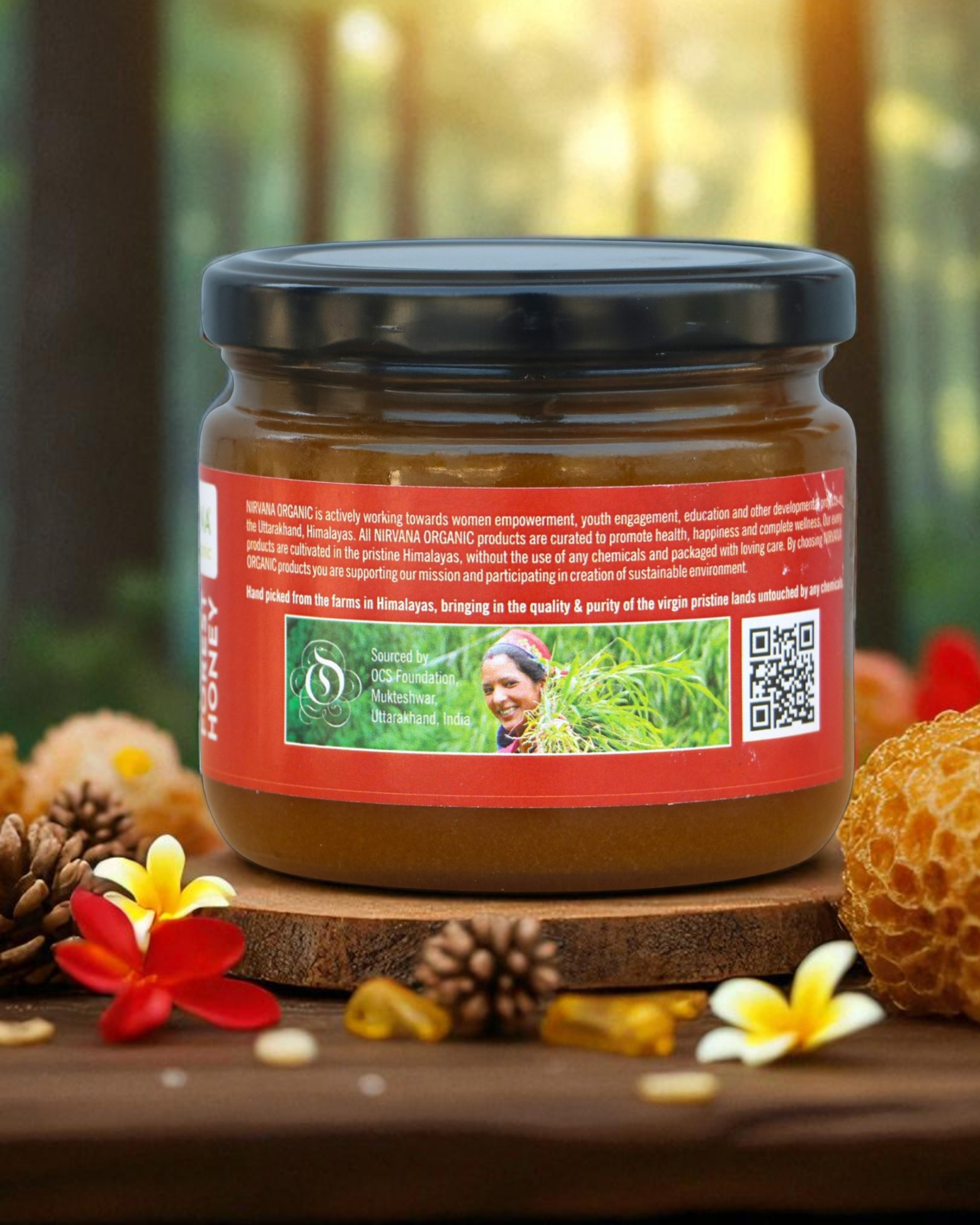 Raw Himalayan Forest Honey | Pure Dark Honey from Wild Bee Hives 400g