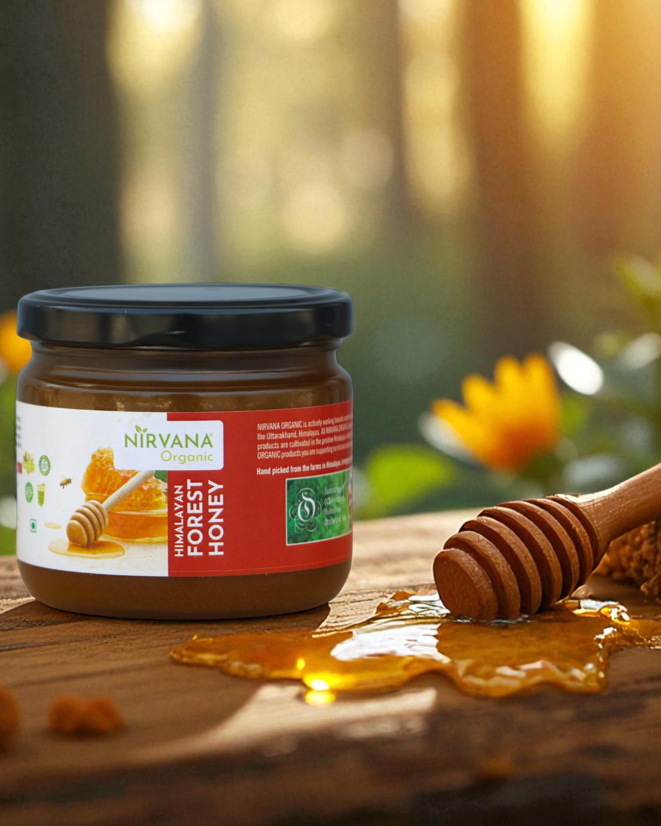 Raw Himalayan Forest Honey | Pure Dark Honey from Wild Bee Hives 400g