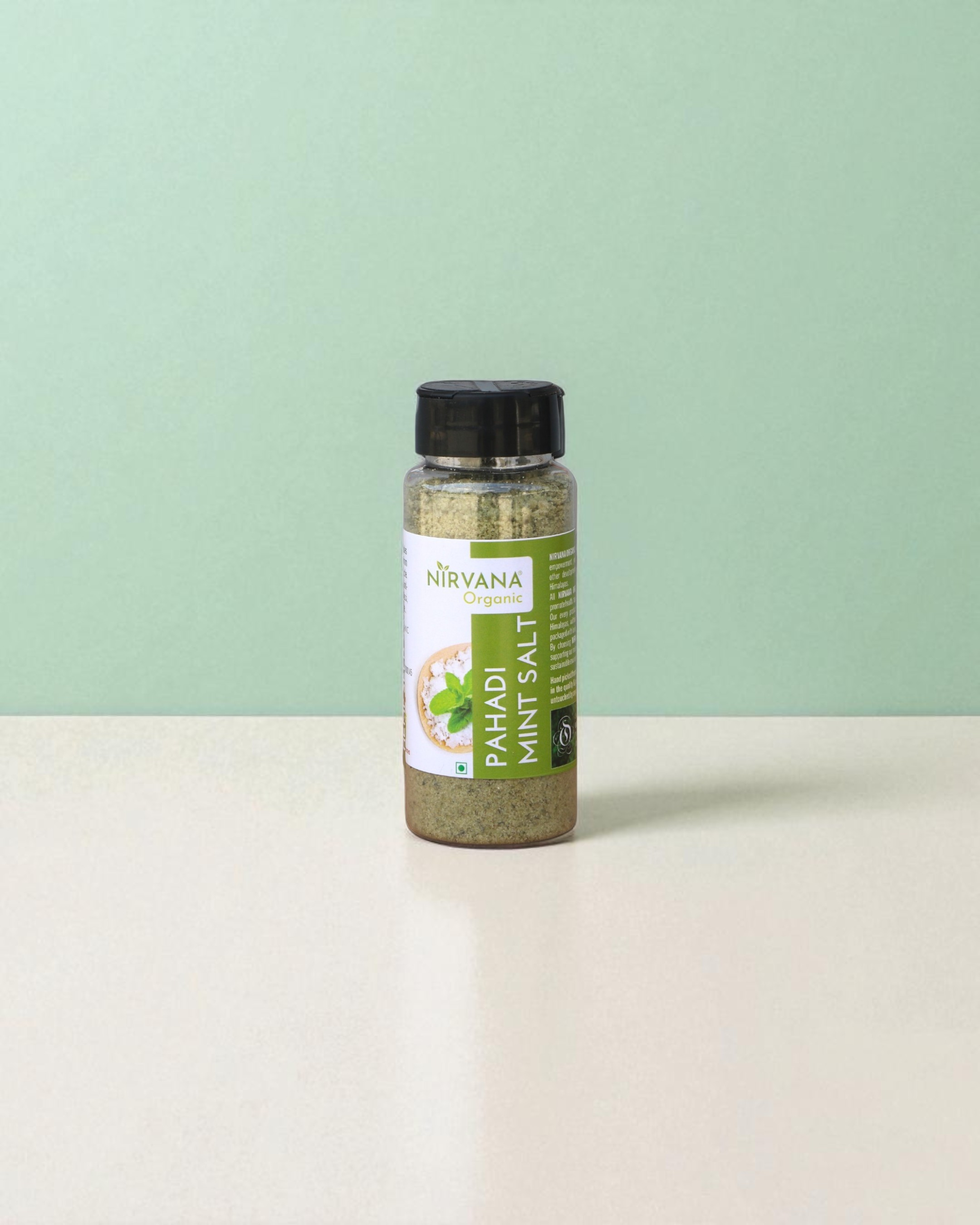 Pahadi Pudina Namak-Himalayan Mint Salt-Hand Made by Traditional Stone Grinding | Best for Digestion (150gms)