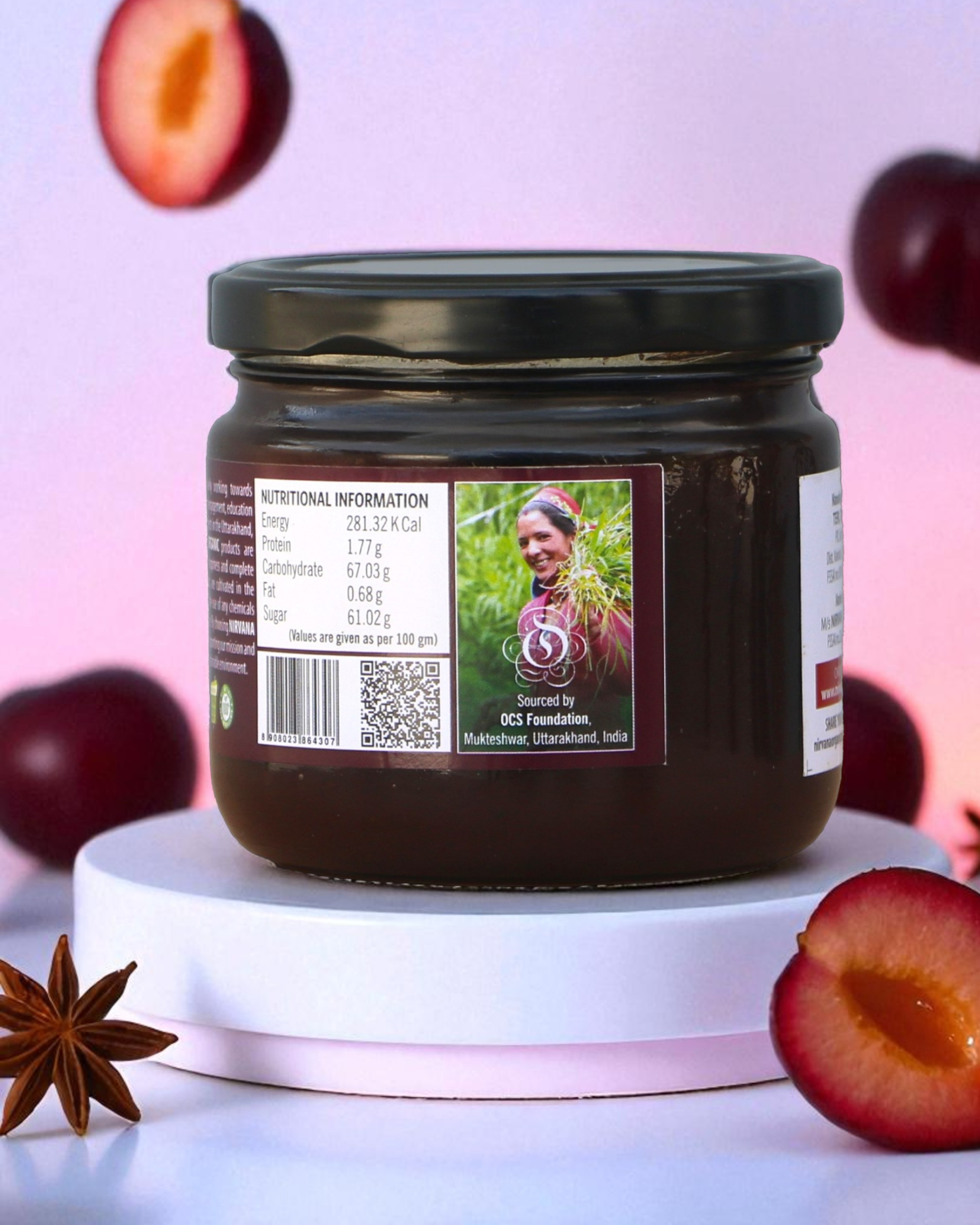 Plum Chutney-Sweet & Spicy Himalayan Plum Spread-Free from Synthetic Food Color (375gms)
