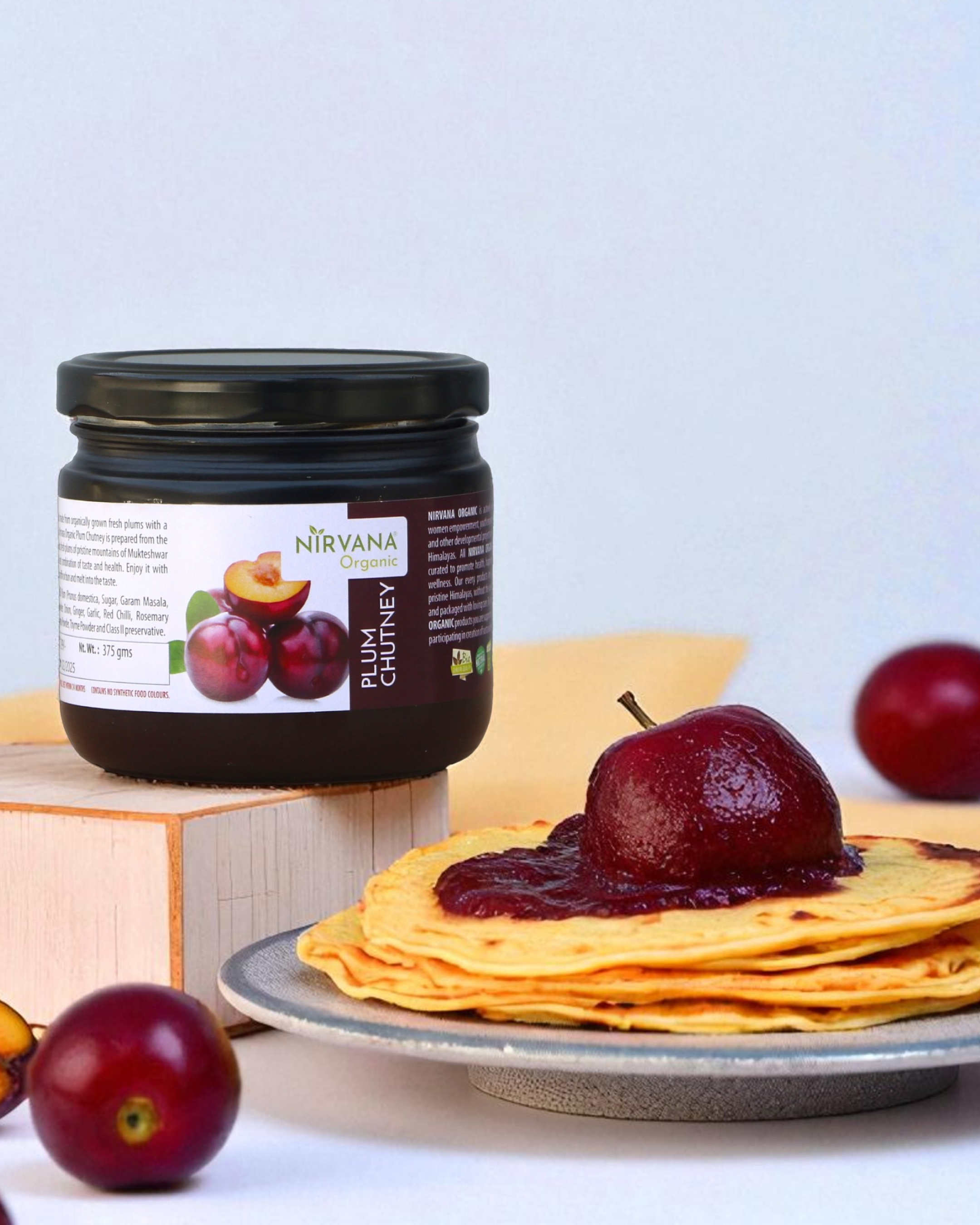 Plum Chutney-Sweet & Spicy Himalayan Plum Spread-Free from Synthetic Food Color (375gms)