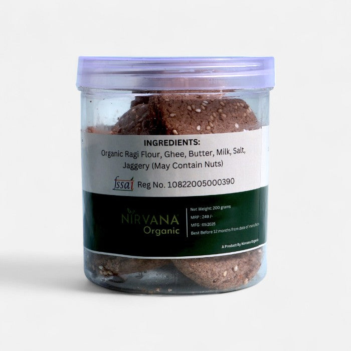 Ragi Cookies-Himalayan Finger Millet-More Nutritious & Digestive (200gms)