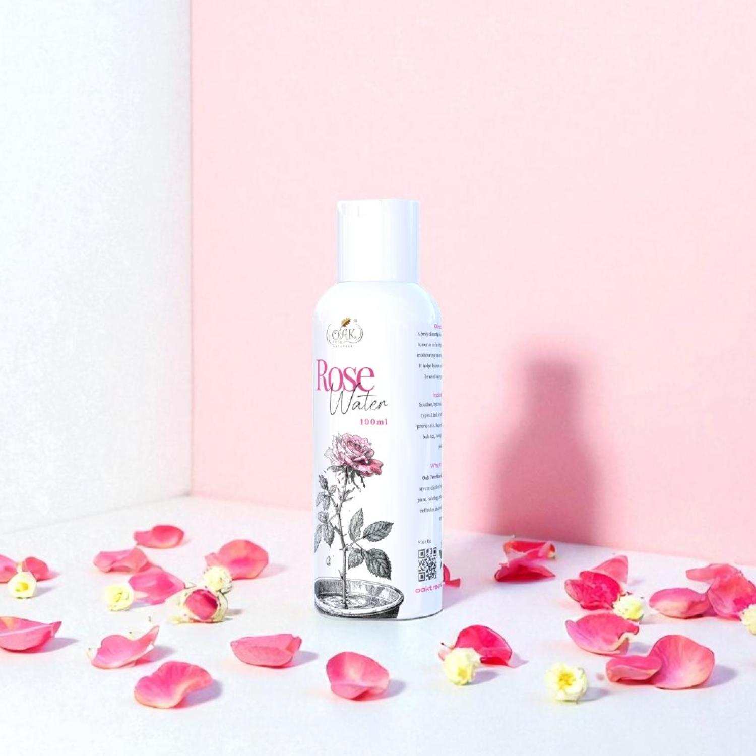 Premium Rose Water Face Mist | Pure Gulaab Jal Mist | Made from Real Damask Roses (100ml)