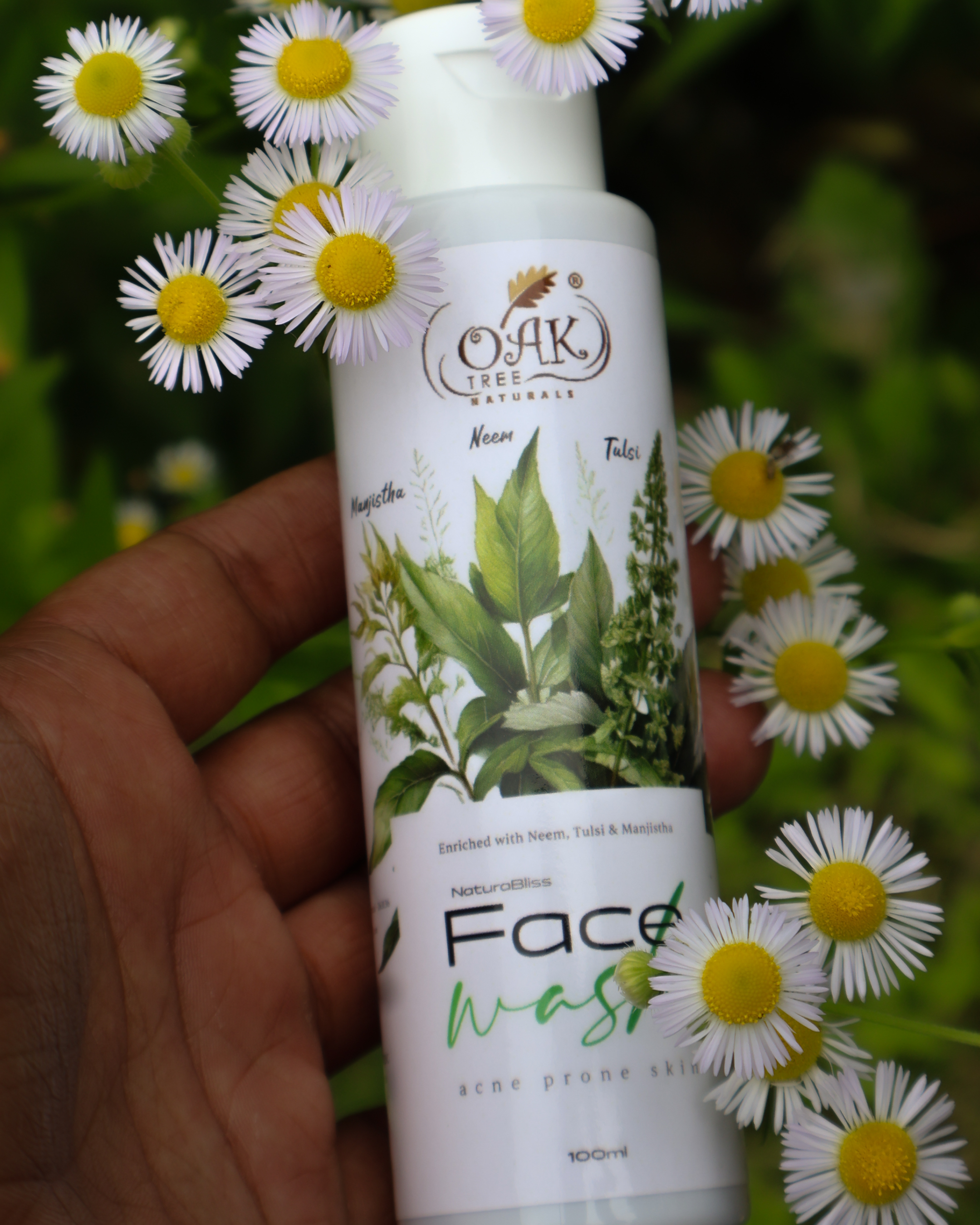 Natural Acne Face Wash for Oily Skin | Neem & Tulsi Anti-Pimple Cleanser | 100ml