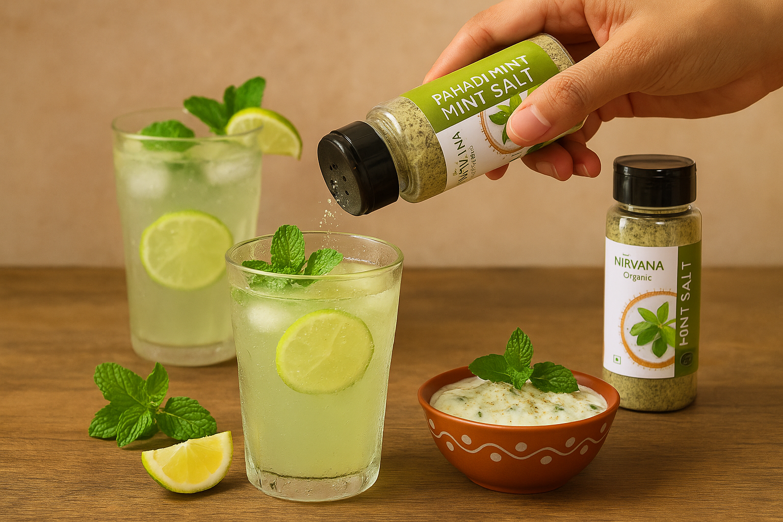 Pahadi Mint Salt with Refreshing Drinks