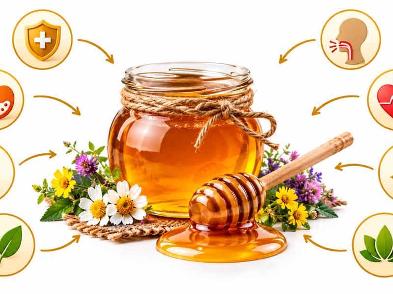 What are the health benefits of consuming multiflora honey?