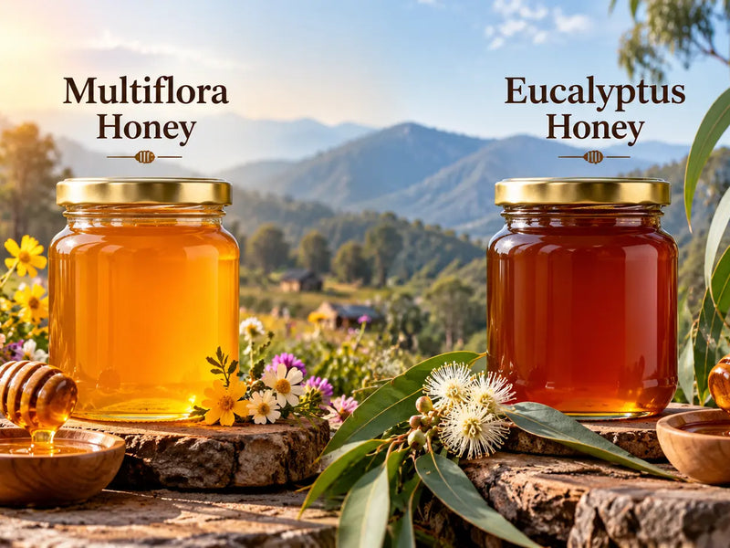 Two Natural Honeys, Two Unique Flavours: Multiflora vs Eucalyptus