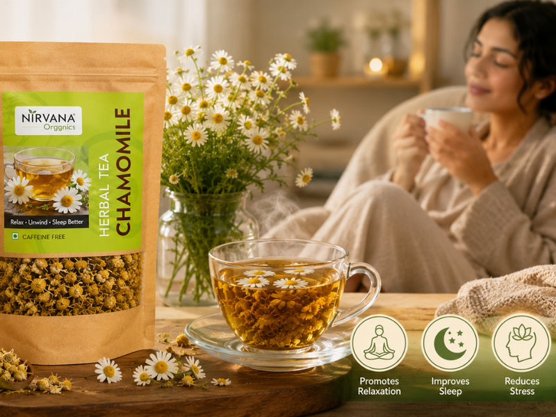 The Calming Benefits of Chamomile Tea: Why Nirvana Organic’s India Chamomile Tea is Perfect for You