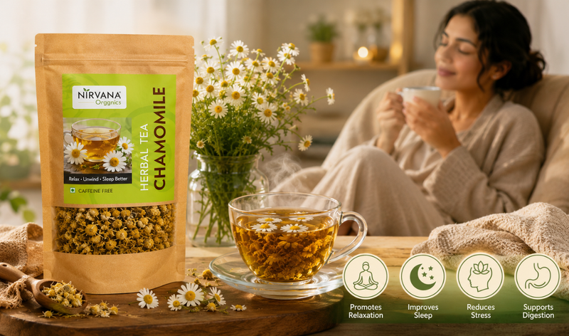 The Calming Benefits of Chamomile Tea: Why Nirvana Organic’s India Chamomile Tea is Perfect for You