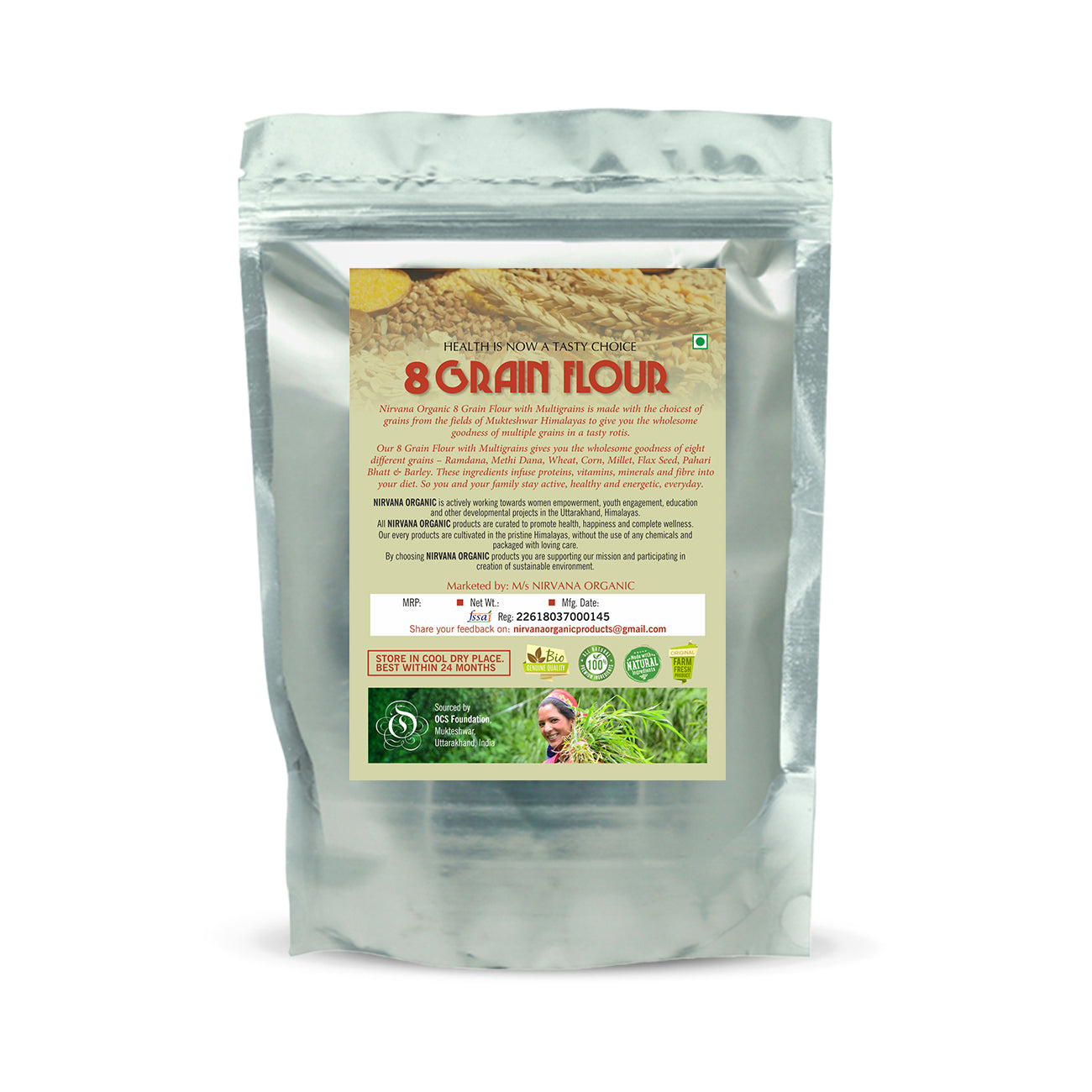 8 grain flour - nirvana organic 