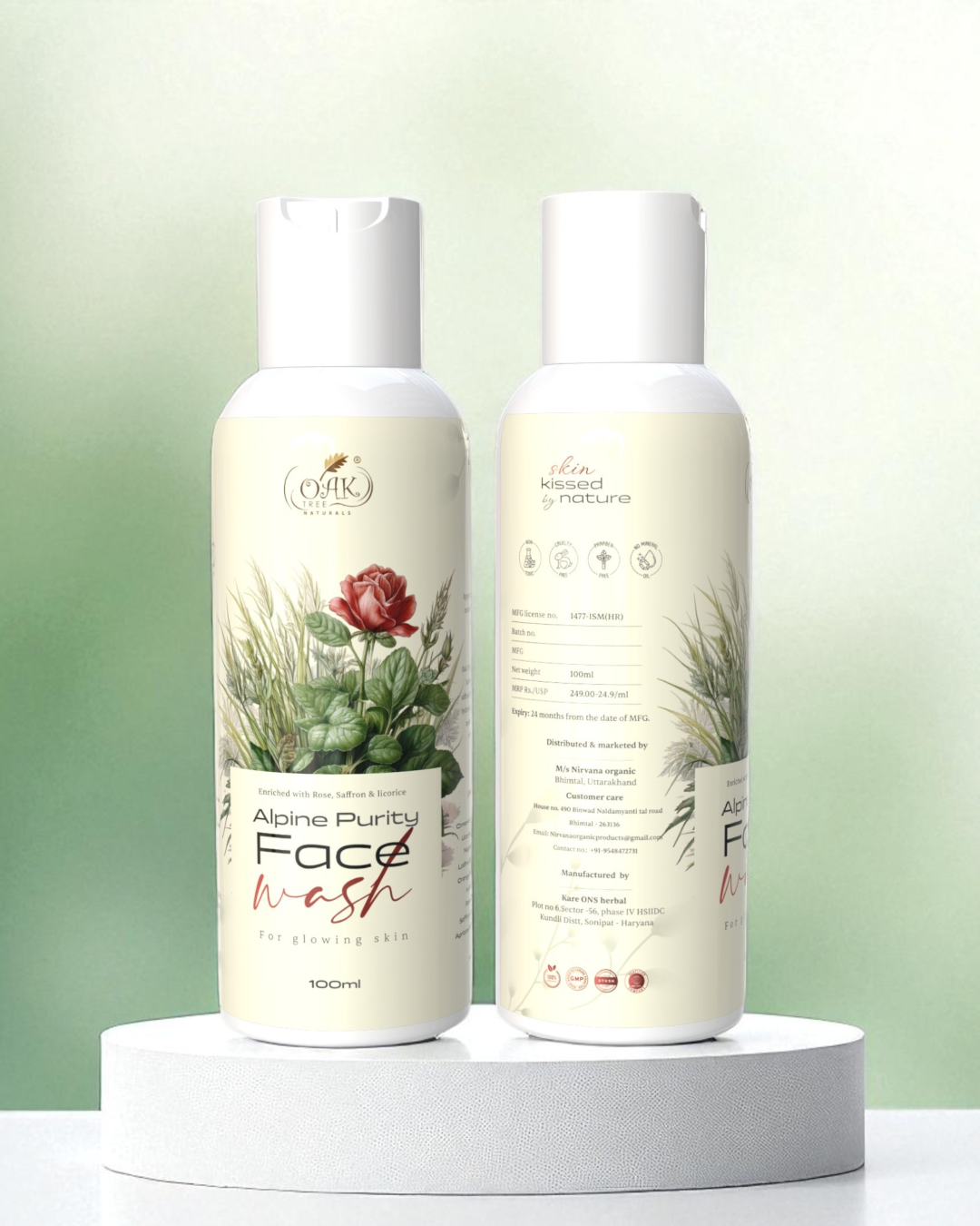 Rose Gold Face Wash for Glowing Skin | Natural Rose Saffron Cleanser | Radiant Complexion (100ml)