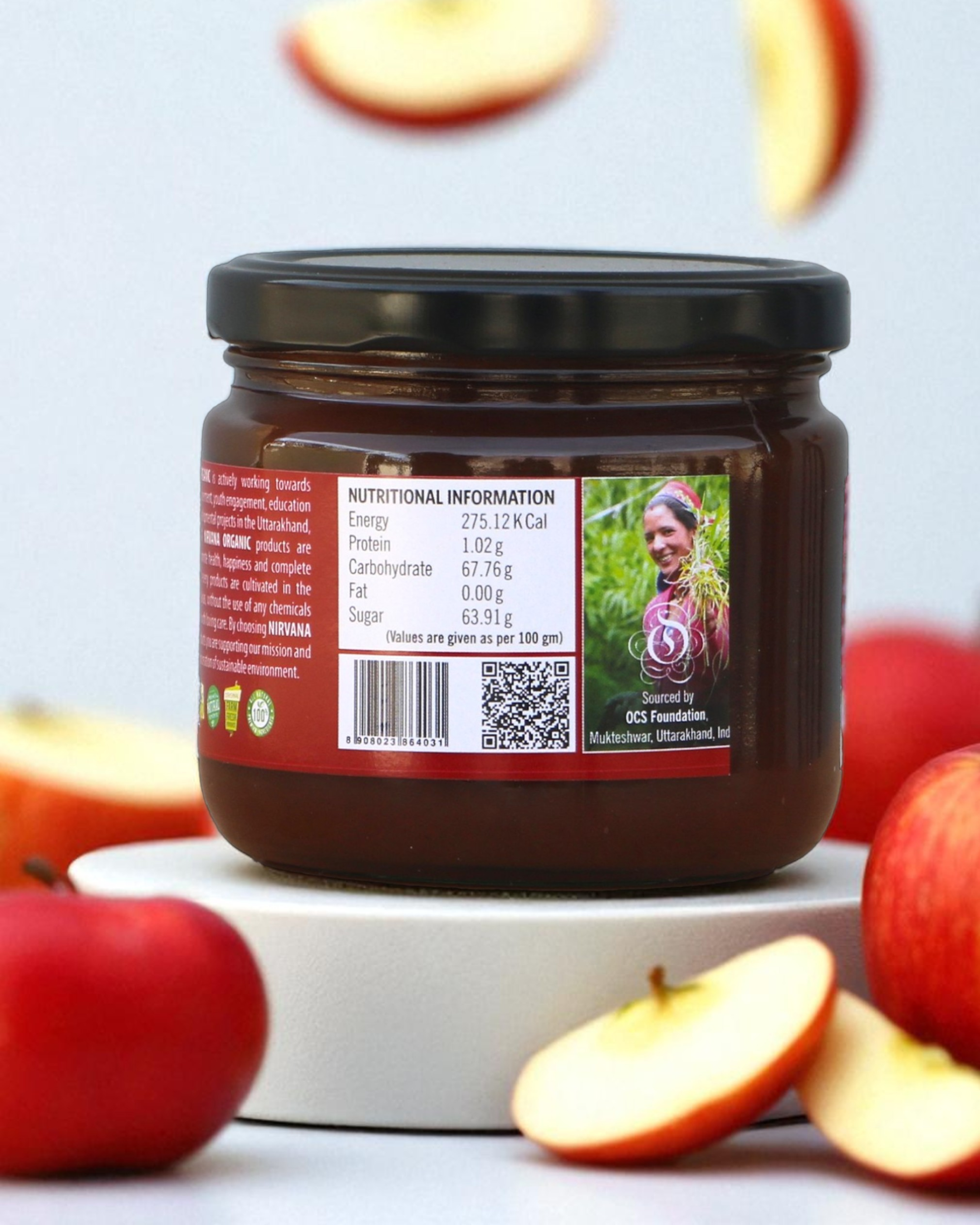 Apple Chutney-Spiced Himalayan Apple Spread-Free from Synthetic Food Color (375gms)