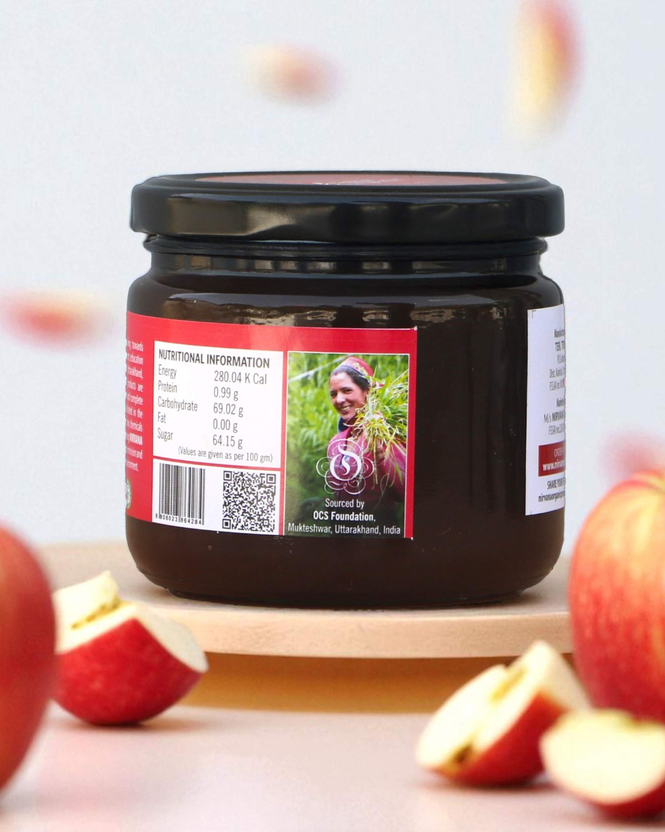 Apple Fruit Jam made from real Himalayan Apples-Free from Synthetic Food Color (375gms)