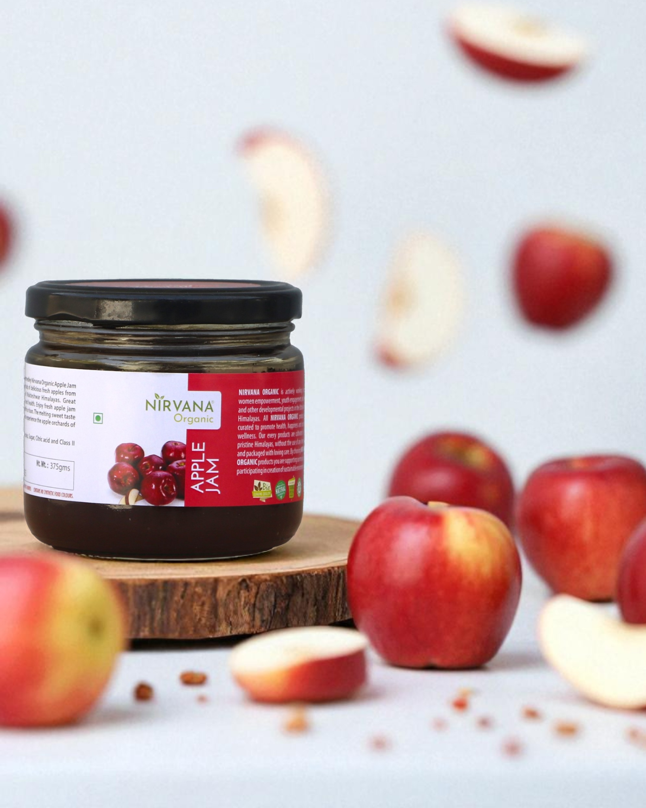 Apple Fruit Jam made from real Himalayan Apples-Free from Synthetic Food Color (375gms)