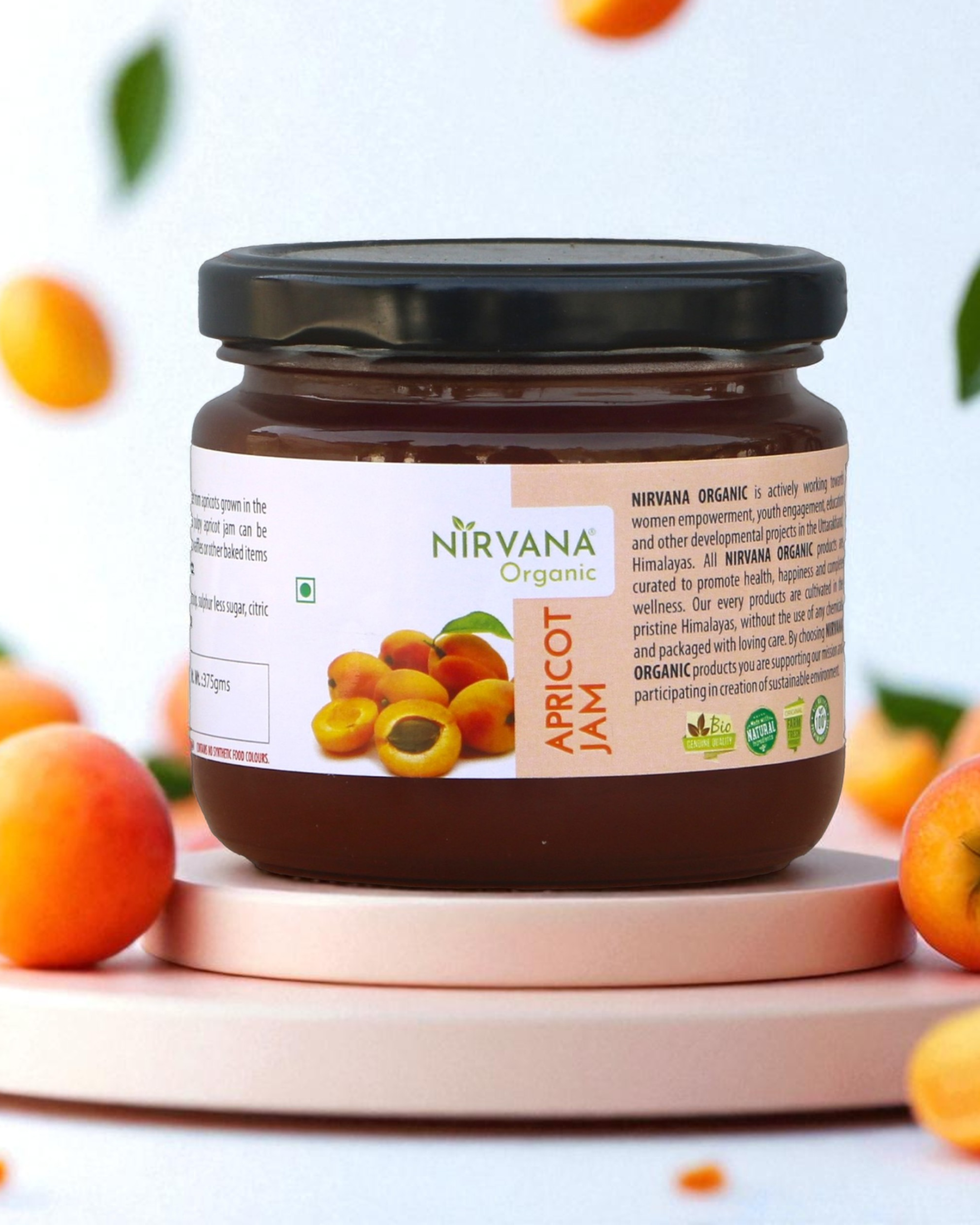 Apricot Jam-Sweet & Tangy Himalayan Apricot -Free from Synthetic Food Color (375gms)