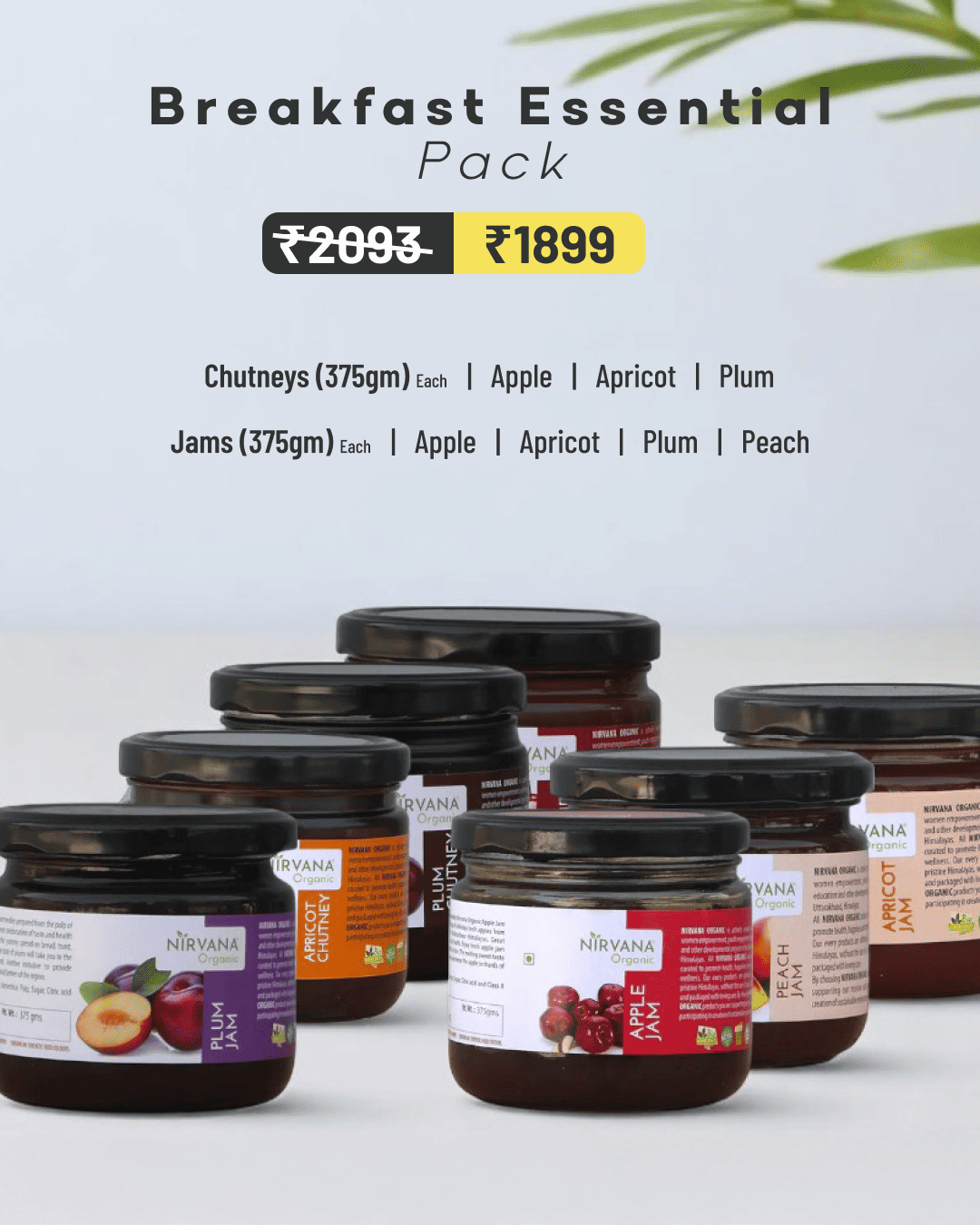 Break Fast Essentials Pack | SUPER SAVER COMBO of Jams (4Items)+Spreads/Chutneys (3Items)-Start Every Day with Fruity Nutrition-