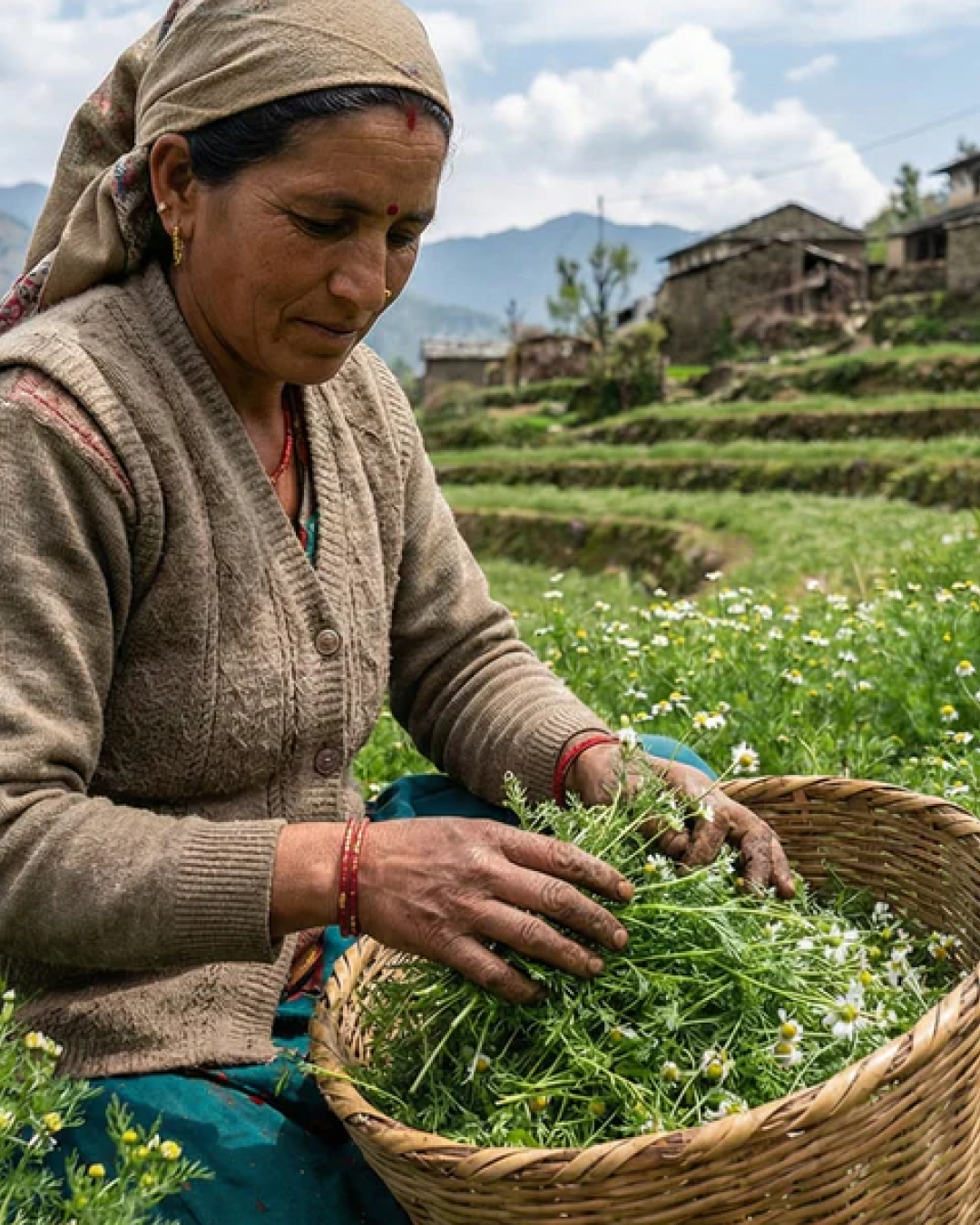 Chamomile flower infusions