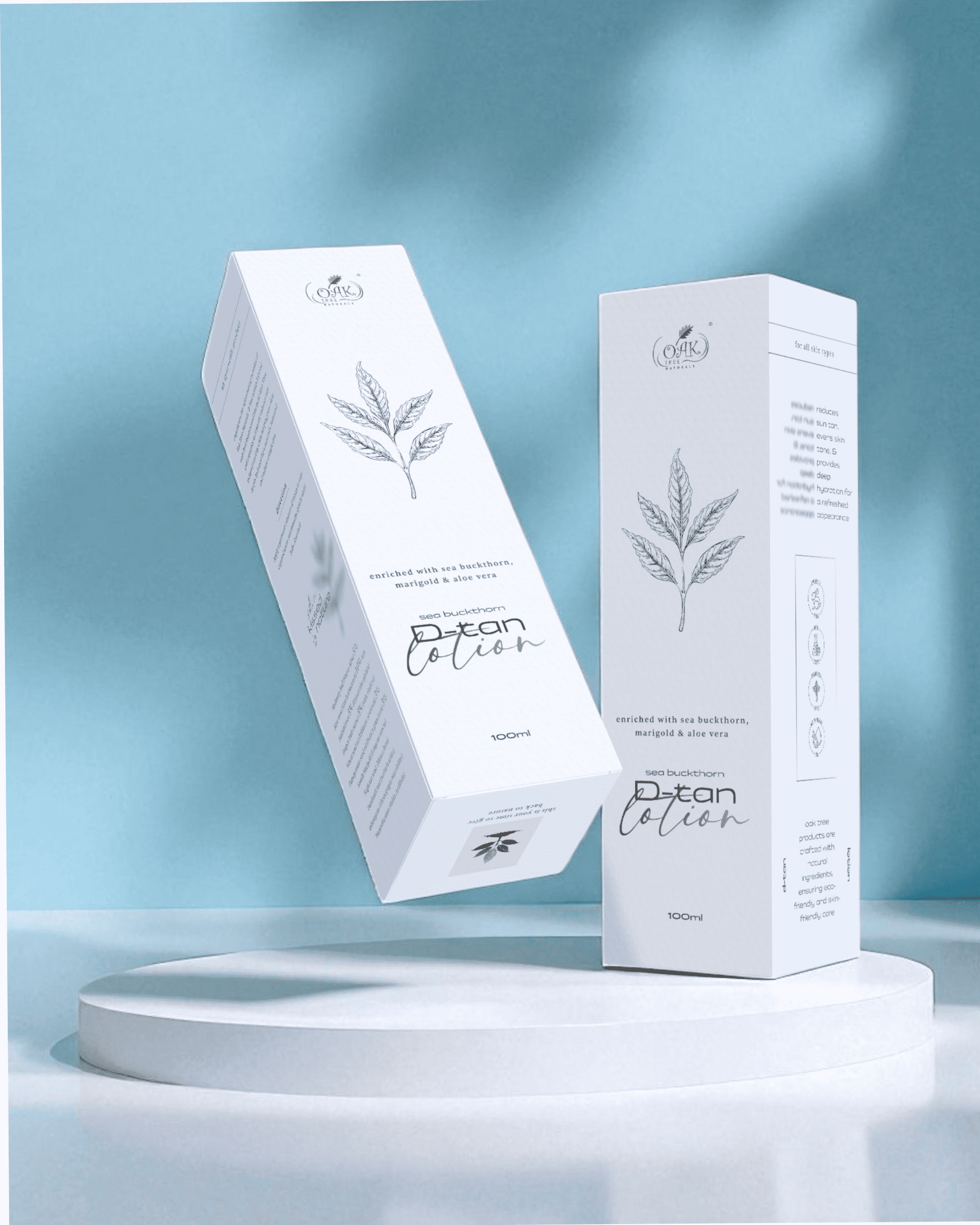 D-Tan Lotion - Natural Tan Remover with Seabuckthorn, Mulberry Extracts, Marigold & Aloe Vera