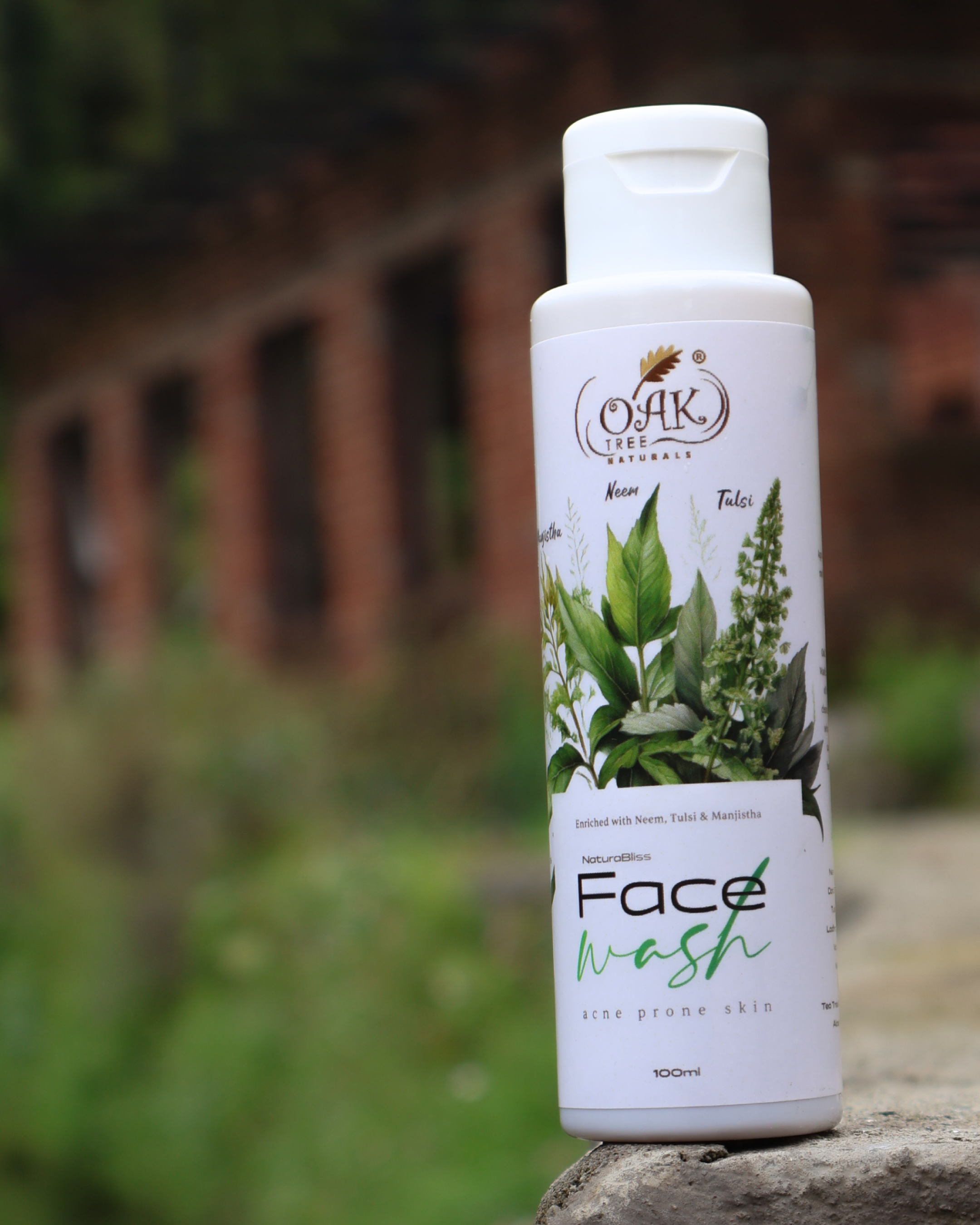 Natural Acne Face Wash for Oily Skin | Neem & Tulsi Anti-Pimple Cleanser | 100ml