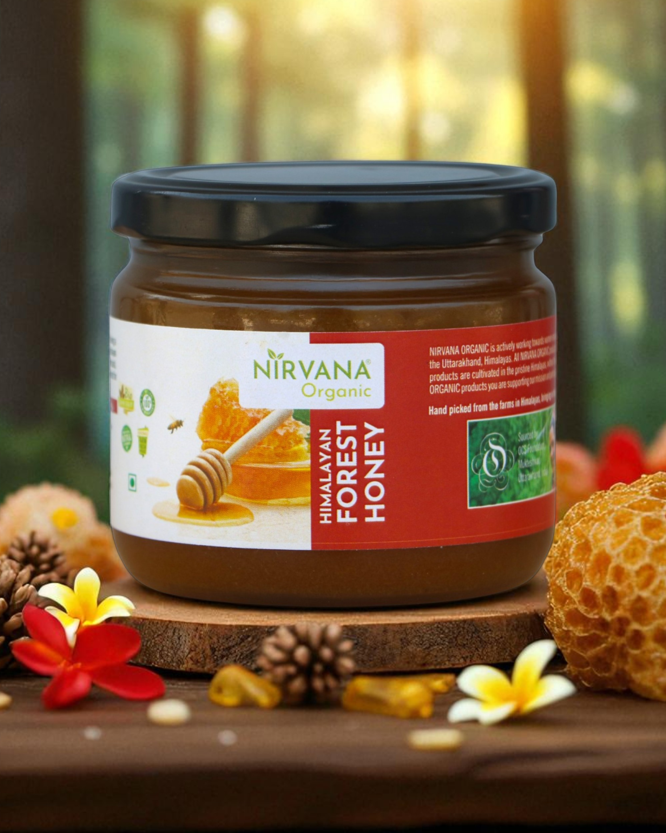 Raw Himalayan Forest Honey | Pure Dark Honey from Wild Bee Hives 400g