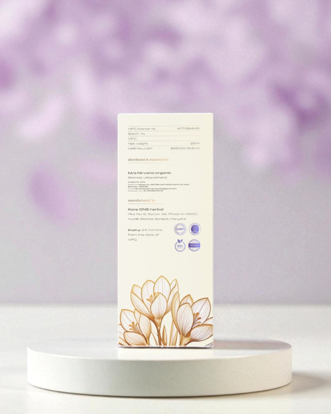 Saffron Face Serum For Deep Hydration | Infused with Rice Water, Rose, Mulethi,Saffron & Mulberry