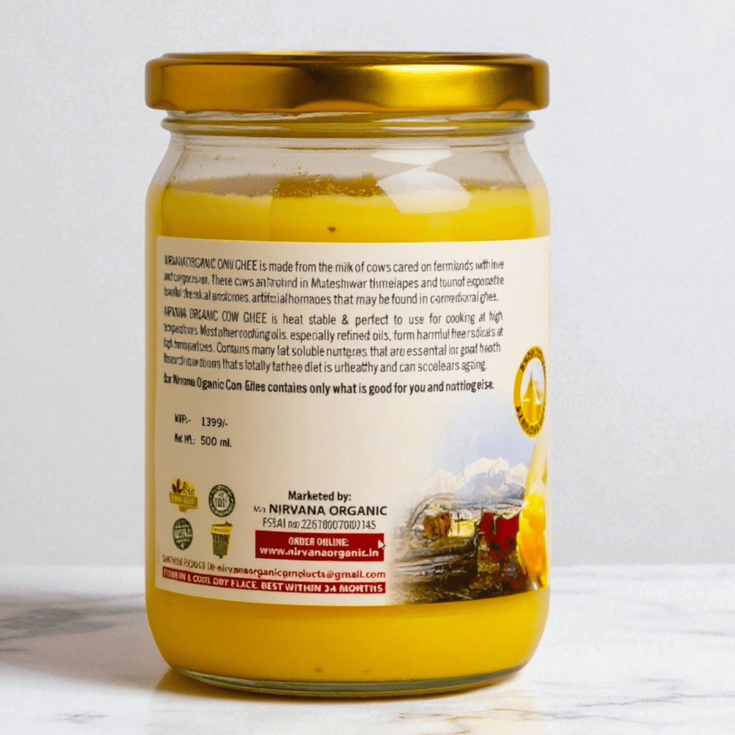 Badri Cow A2 Ghee-Made by Bilona Method (500gms)