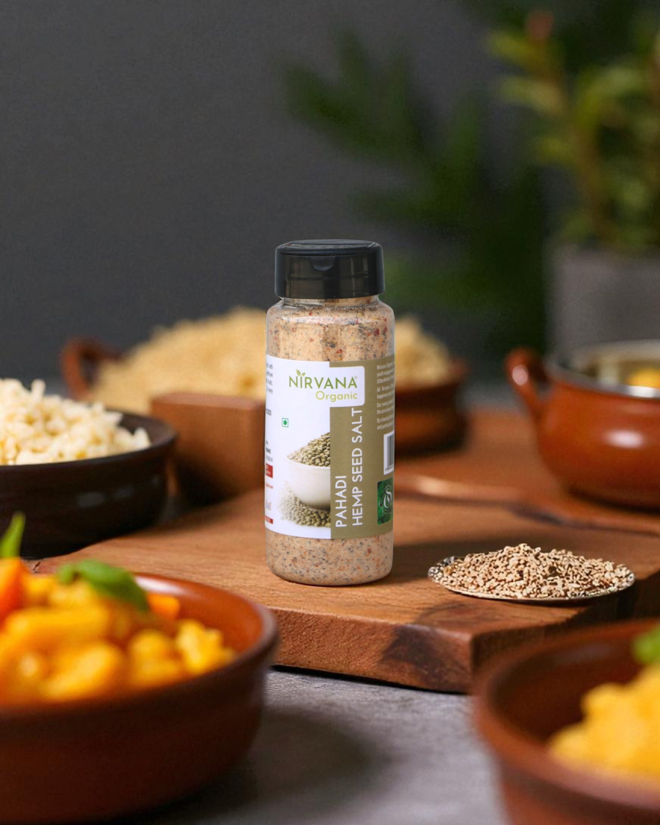 Pahadi Bhang Dana Namak-Himalayan Hemp Seed Salt | Hand Made by Traditional Stone Grinding | Supports Healthy Heart | (150gms)