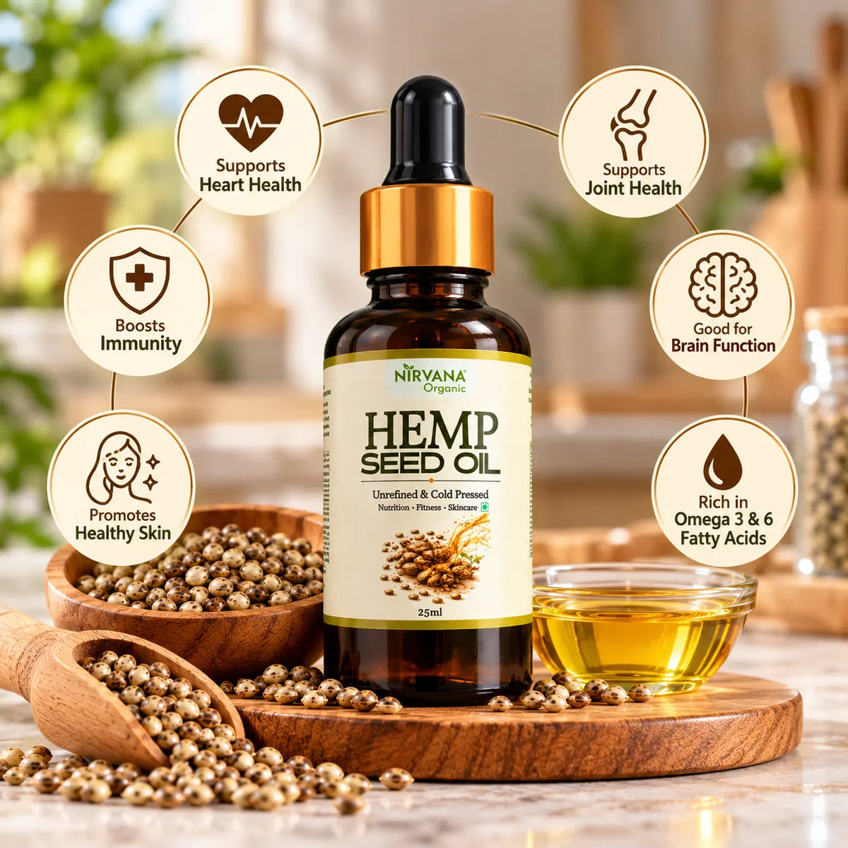 Nirvana Organic Hemp Seed Oil (25 ml)