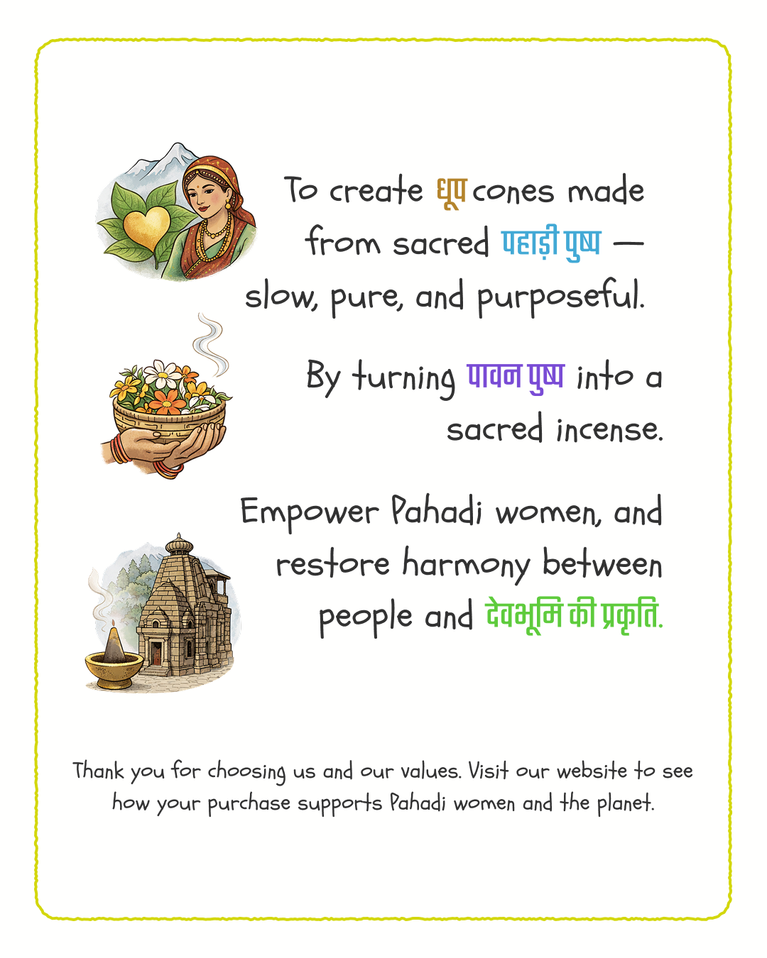 Nirvana Organic India Incense Cones 30 Cones with Dhoop Holder