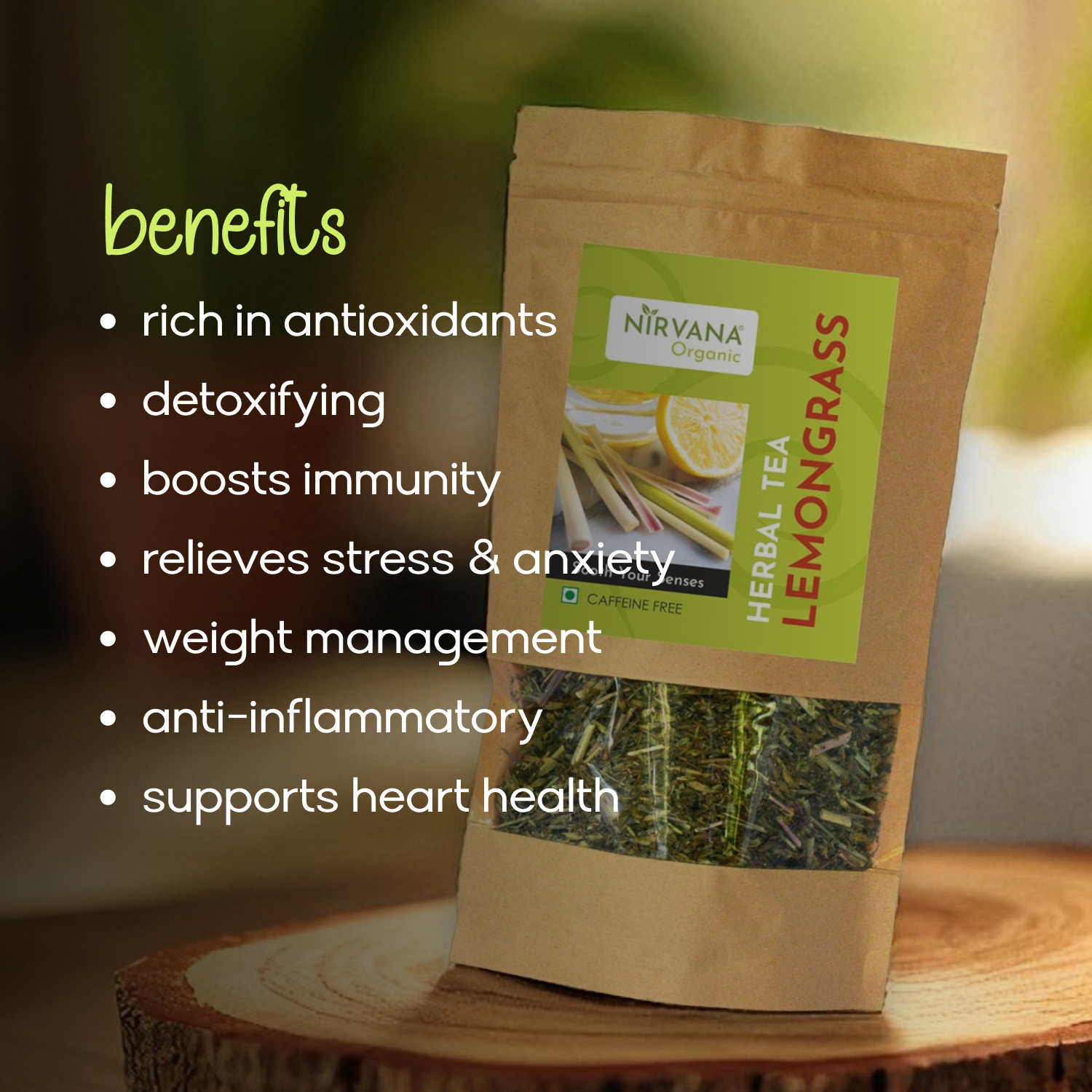 Organic Lemongrass Detox Tea | Natural Digestive & Weight Loss Tea with Thyme & Oregano | 70gms