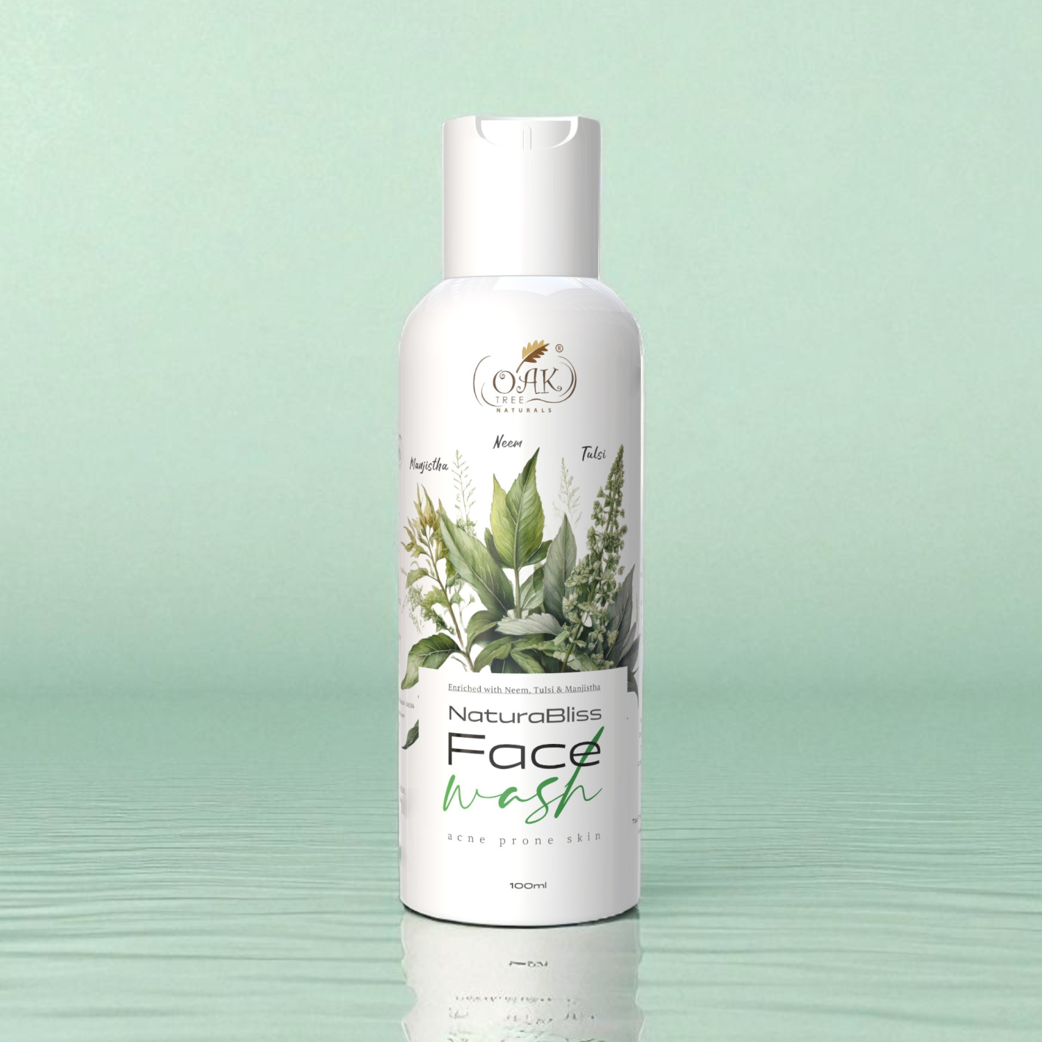 Natural Acne Face Wash for Oily Skin | Neem & Tulsi Anti-Pimple Cleanser | 100ml