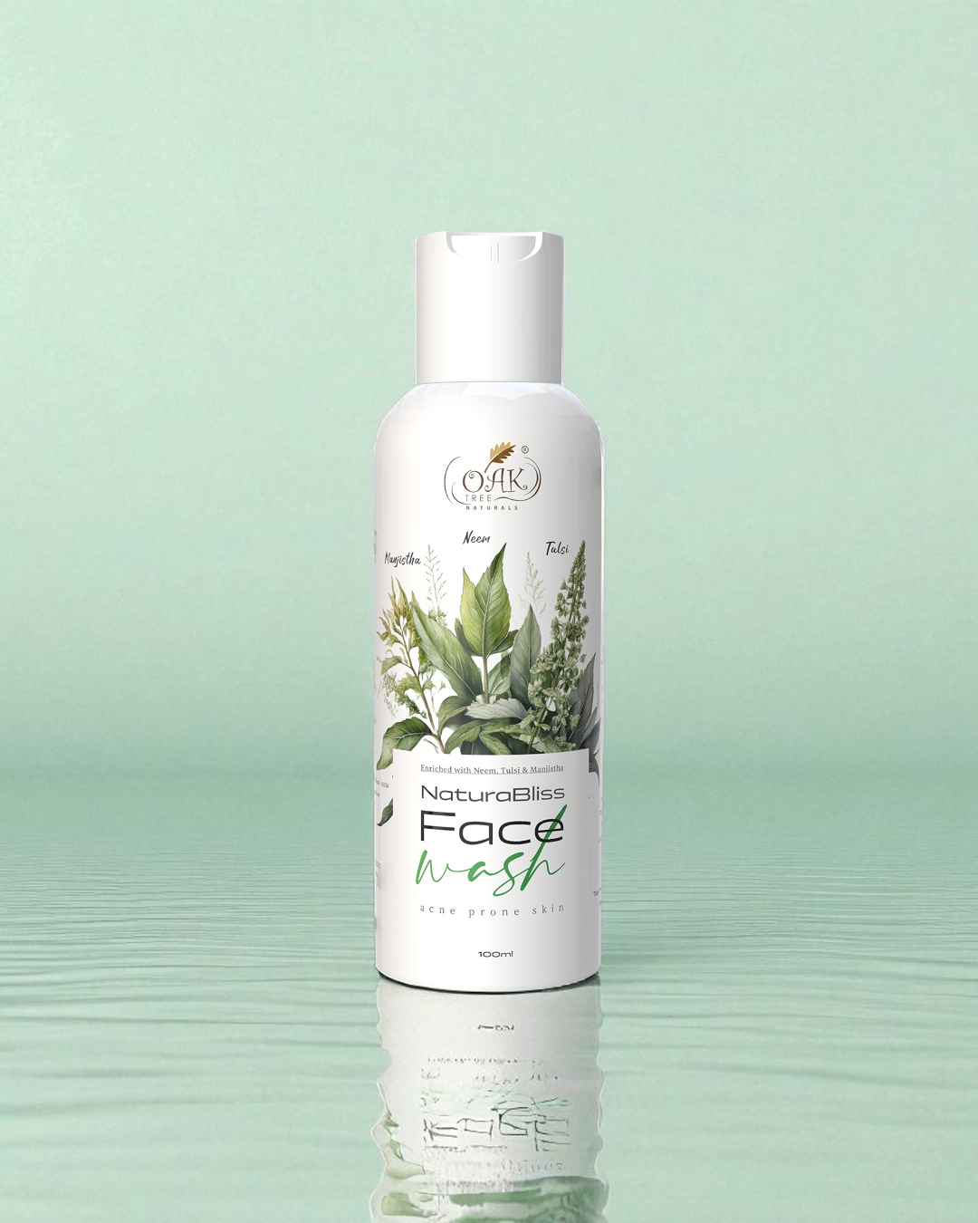Natural Acne Face Wash for Oily Skin | Neem & Tulsi Anti-Pimple Cleanser | 100ml