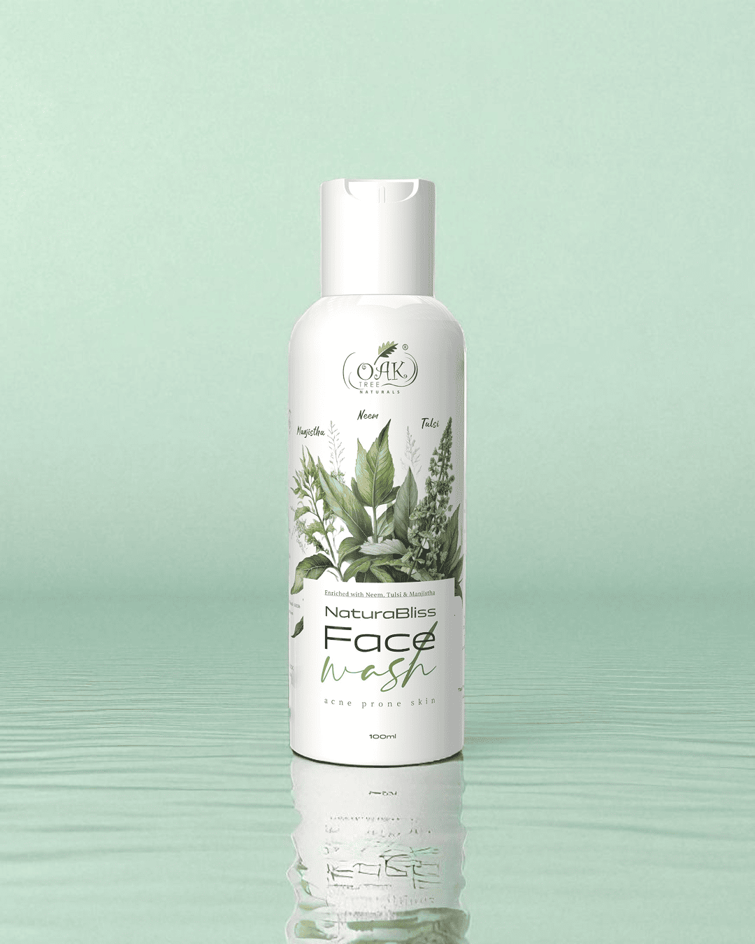 Natural Acne Face Wash for Oily Skin | Neem & Tulsi Anti-Pimple Cleanser | 100ml