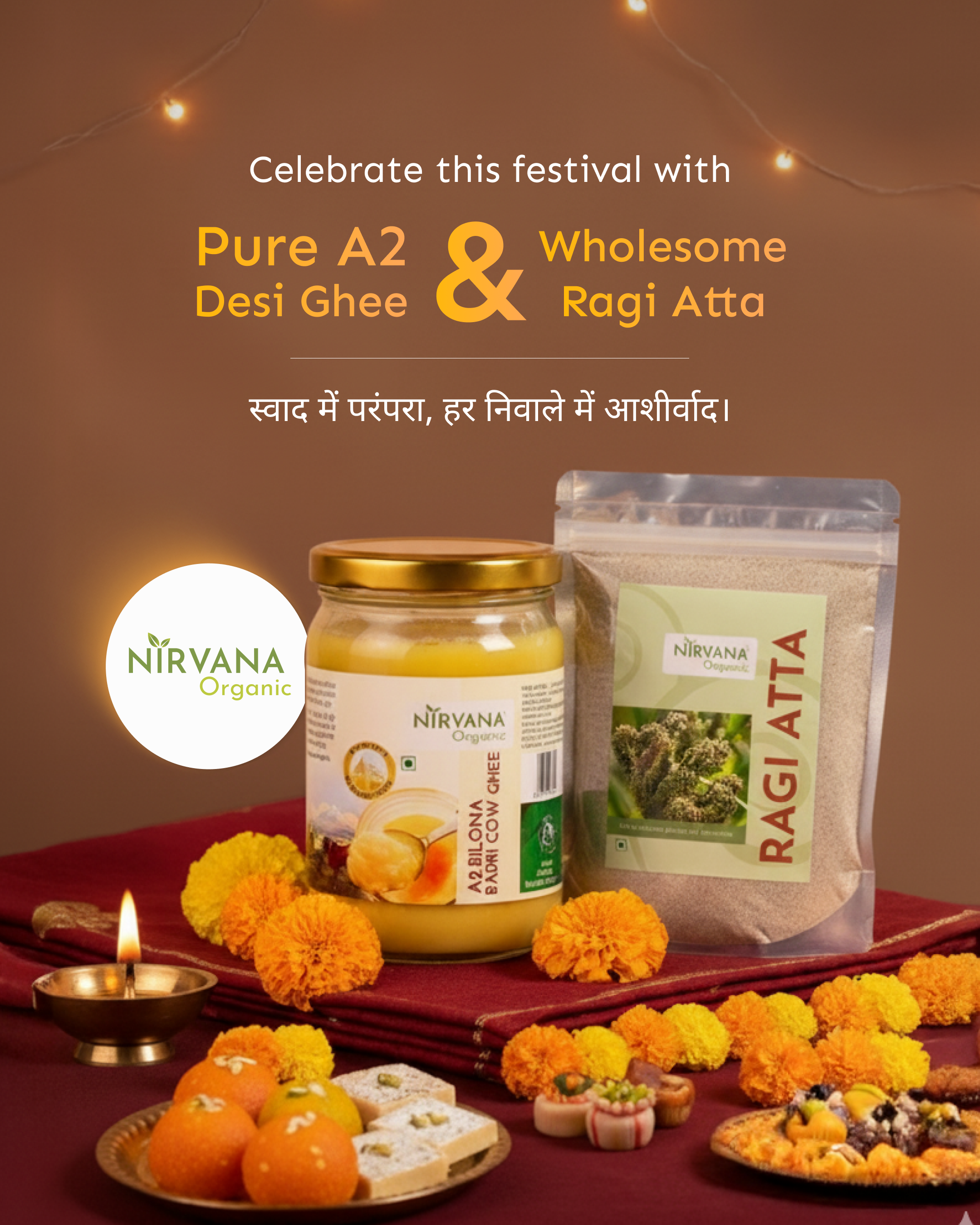 Combo Of Badri Cow A2 Ghee and Himalayan Ragi Atta(500gms)