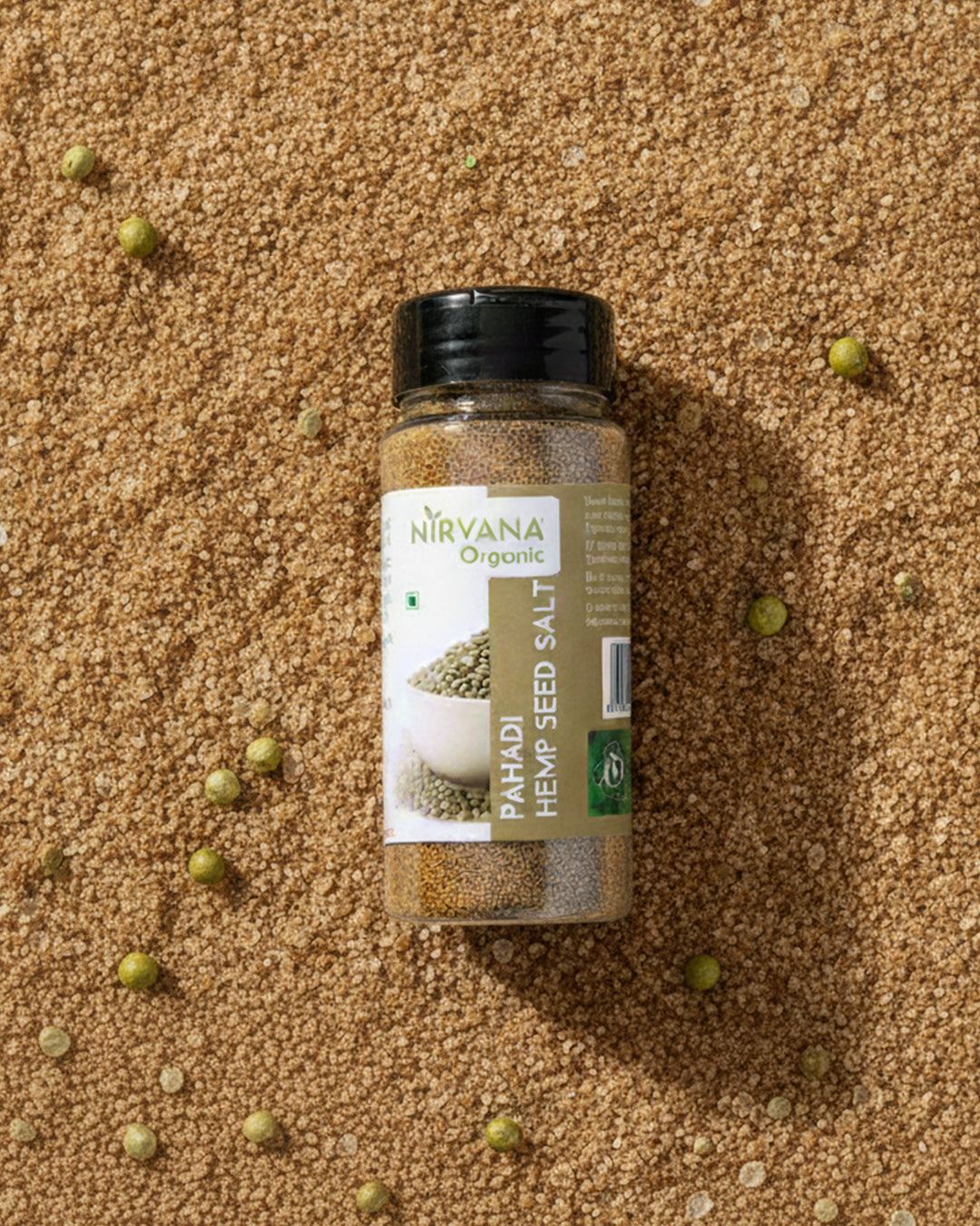 Pahadi Bhang Dana Namak-Himalayan Hemp Seed Salt | Hand Made by Traditional Stone Grinding | Supports Healthy Heart | (200gms)
