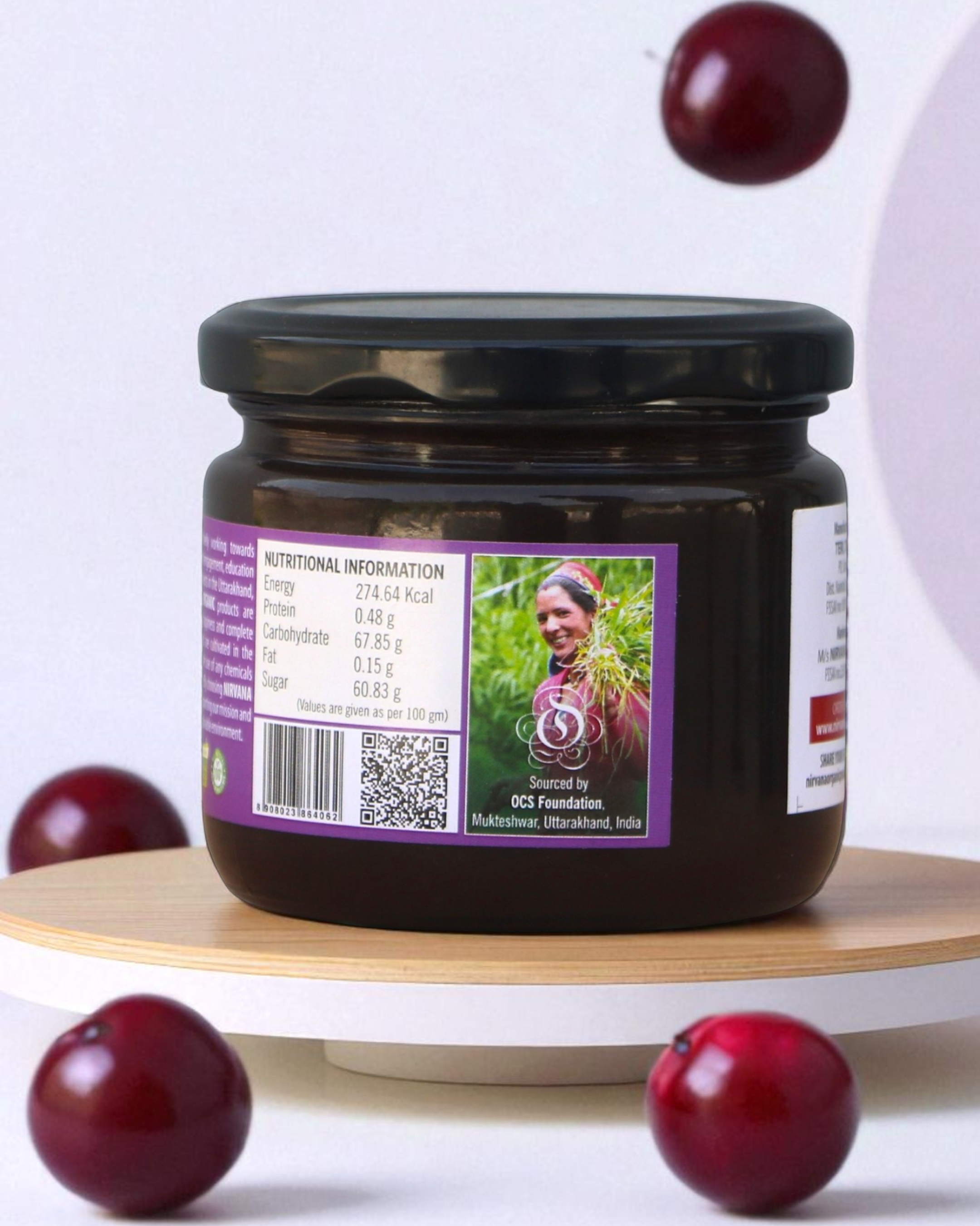 Plum Jam-Sweet & Sour Himalayan Plum-Free from Synthetic Food Color (375gms)