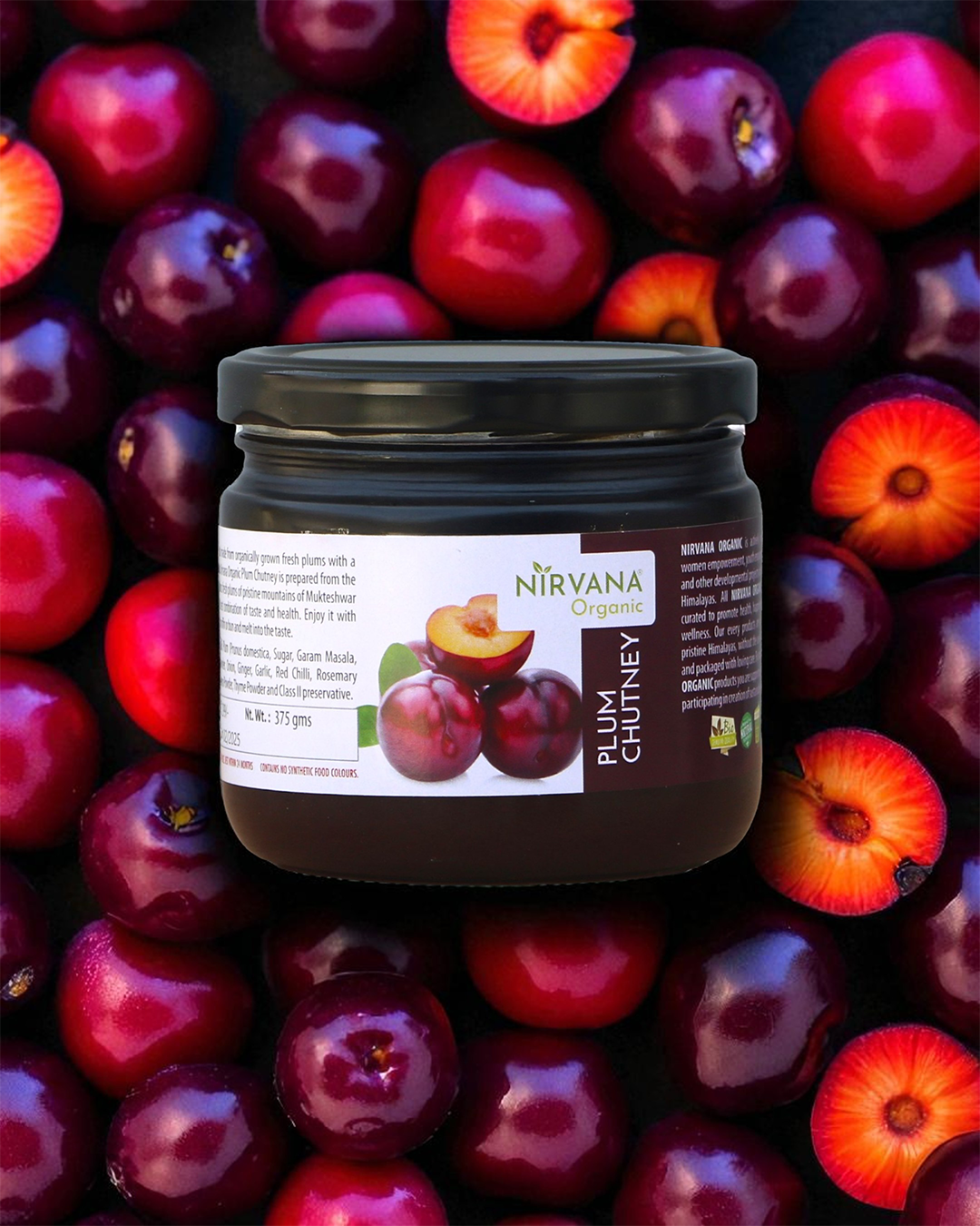 Plum Chutney-Sweet & Spicy Himalayan Plum Spread-Free from Synthetic Food Color (375gms)