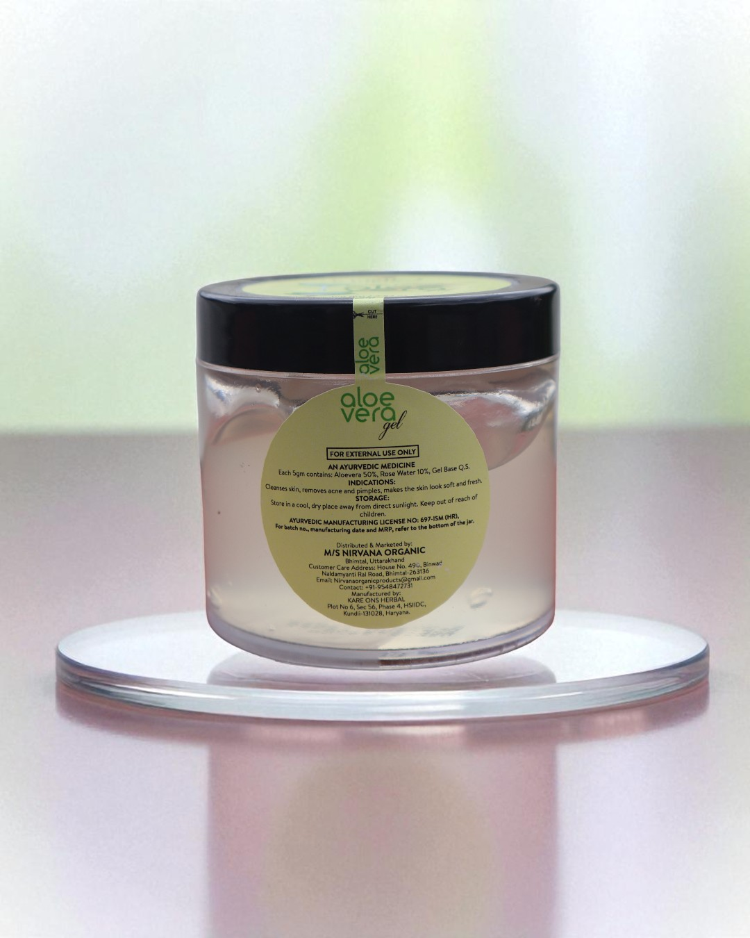 Pure Aloe Vera Gel 99% Natural - Organic Moisturizer for Face & Body | Soothes Irritated Skin