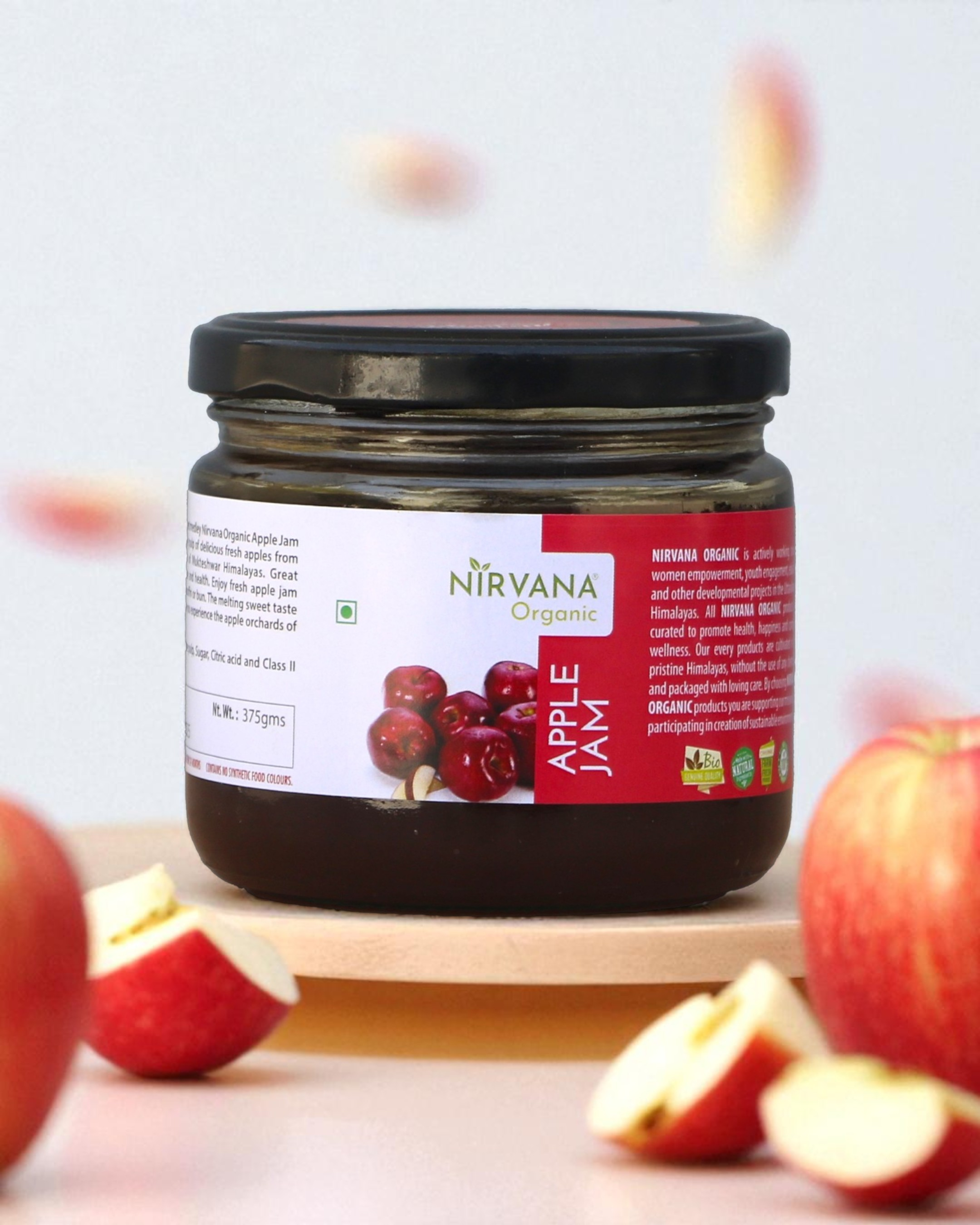 Apple Fruit Jam made from real Himalayan Apples-Free from Synthetic Food Color (375gms)