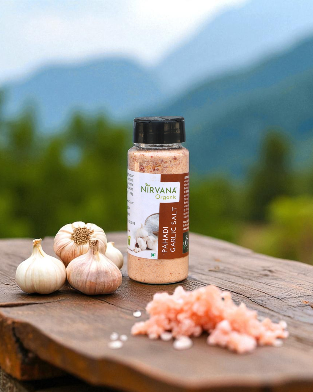 Pahadi Lehsun Namak-Himalayan Garlic Salt-Hand Made by Traditional Stone Grinding-Best for Heart Health (150gms)