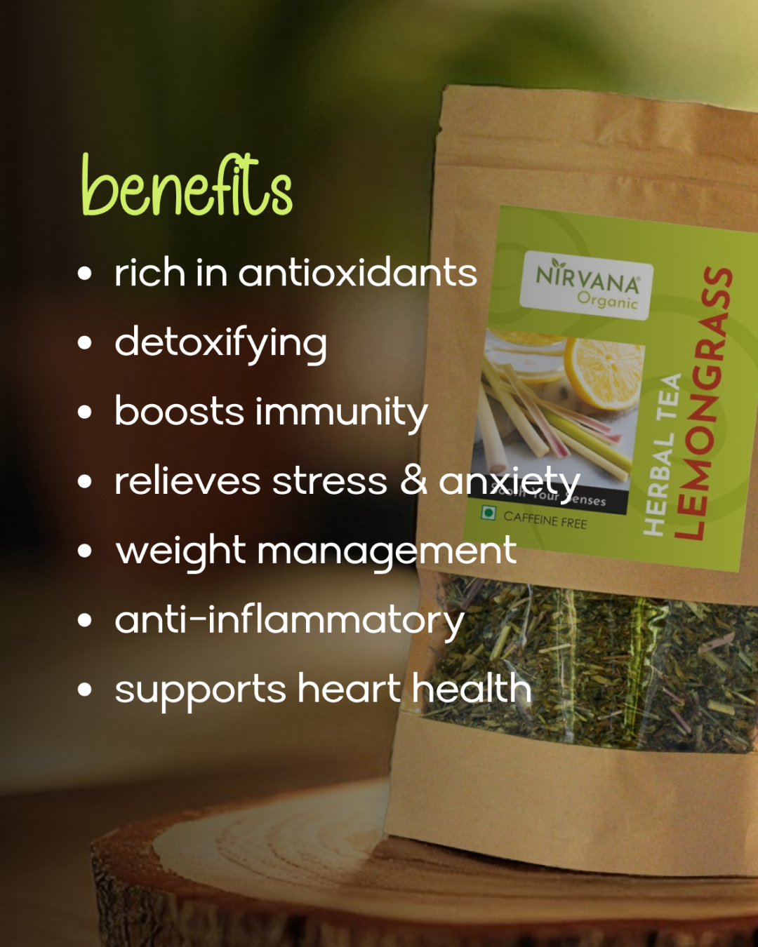 Organic Lemongrass Detox Tea | Natural Digestive & Weight Loss Tea with Thyme & Oregano | 70gms