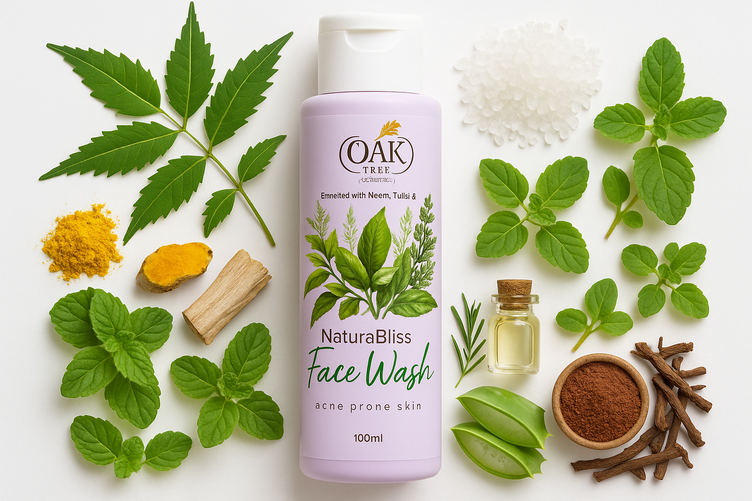 Natural Bliss Face Wash with Raw Ingredients